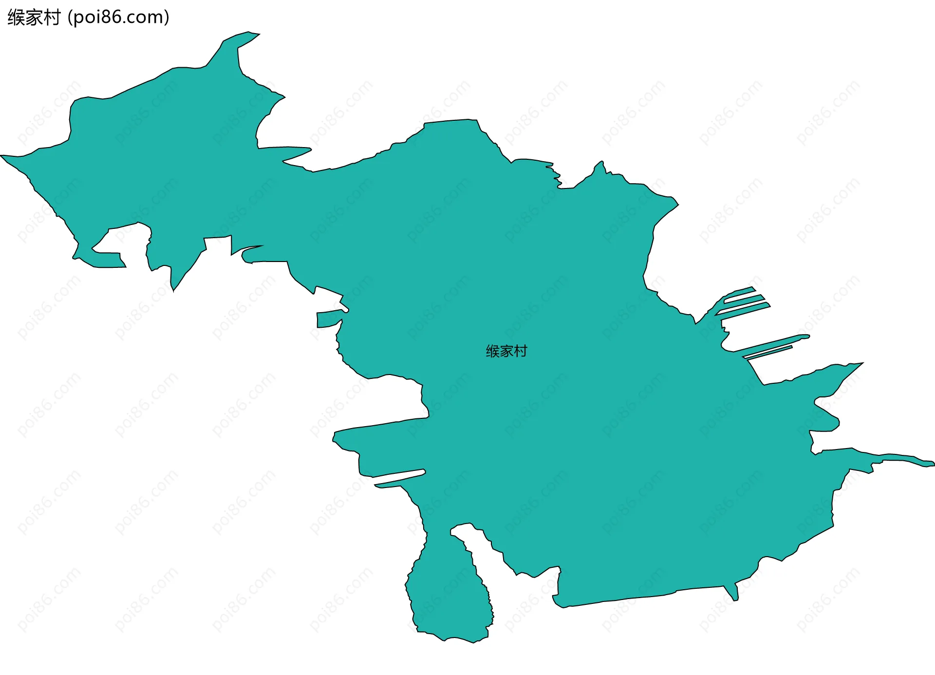 缑家村边界地图