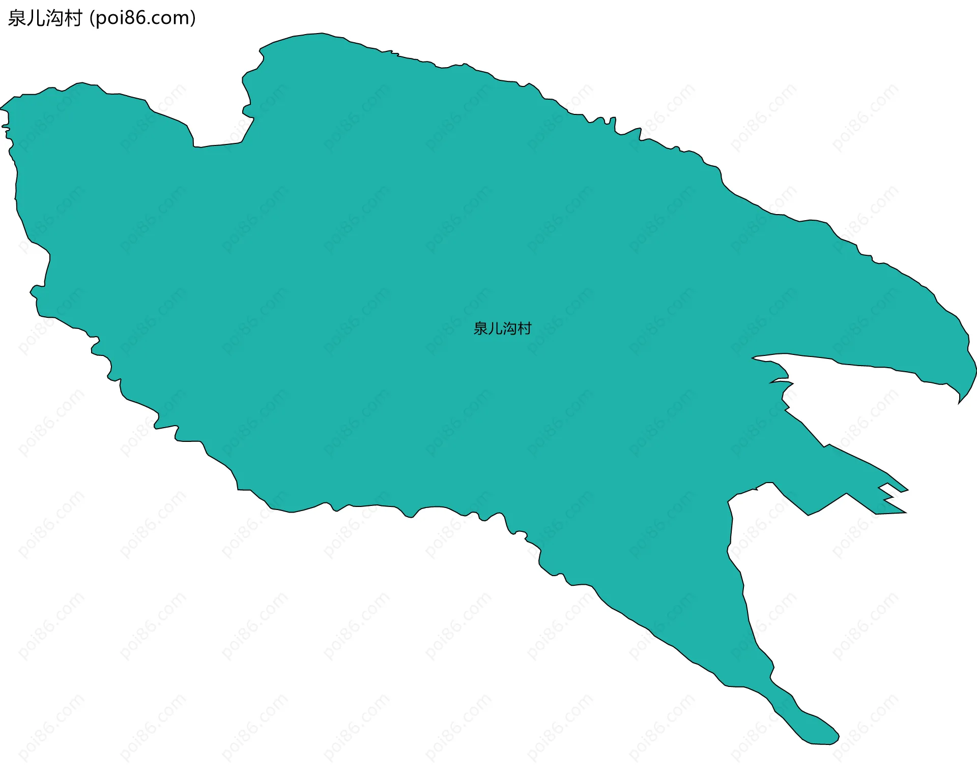 泉儿沟村边界地图