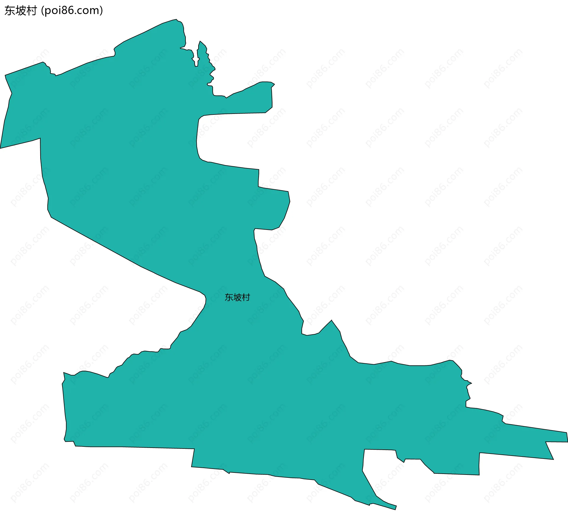 东坡村边界地图