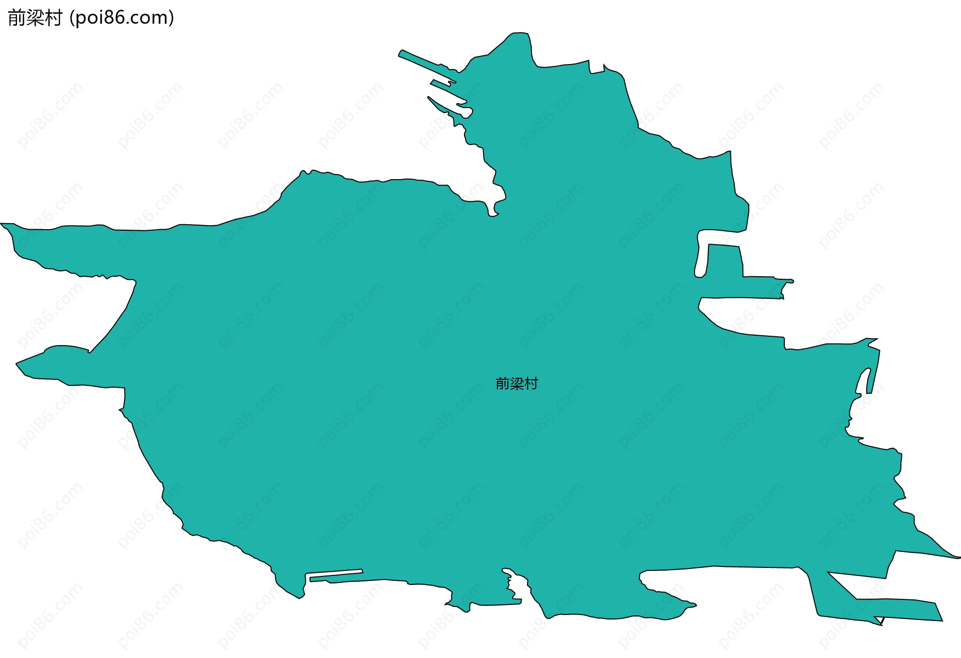 前梁村边界地图