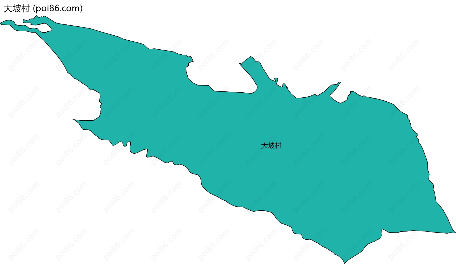 大坡村边界地图