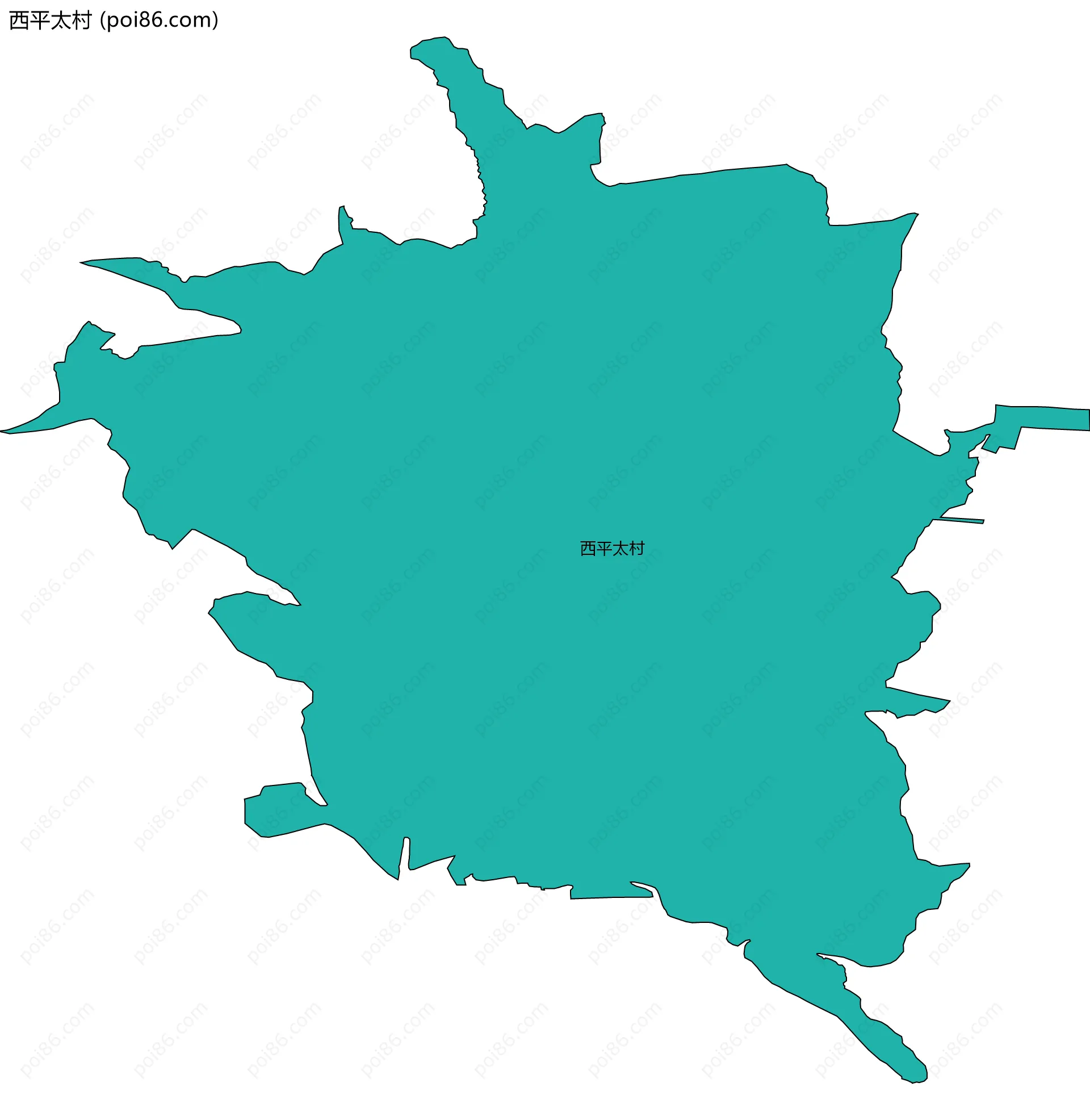西平太村边界地图