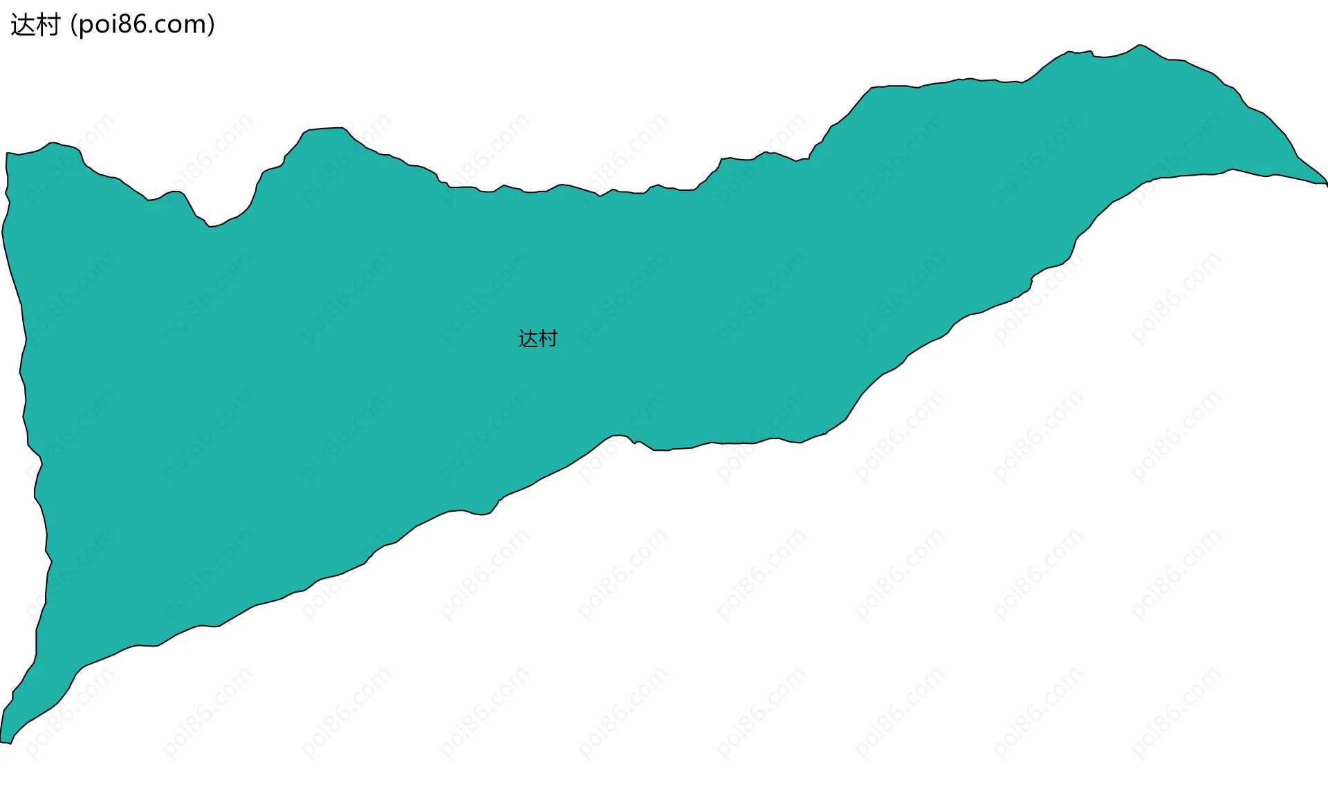 达村边界地图