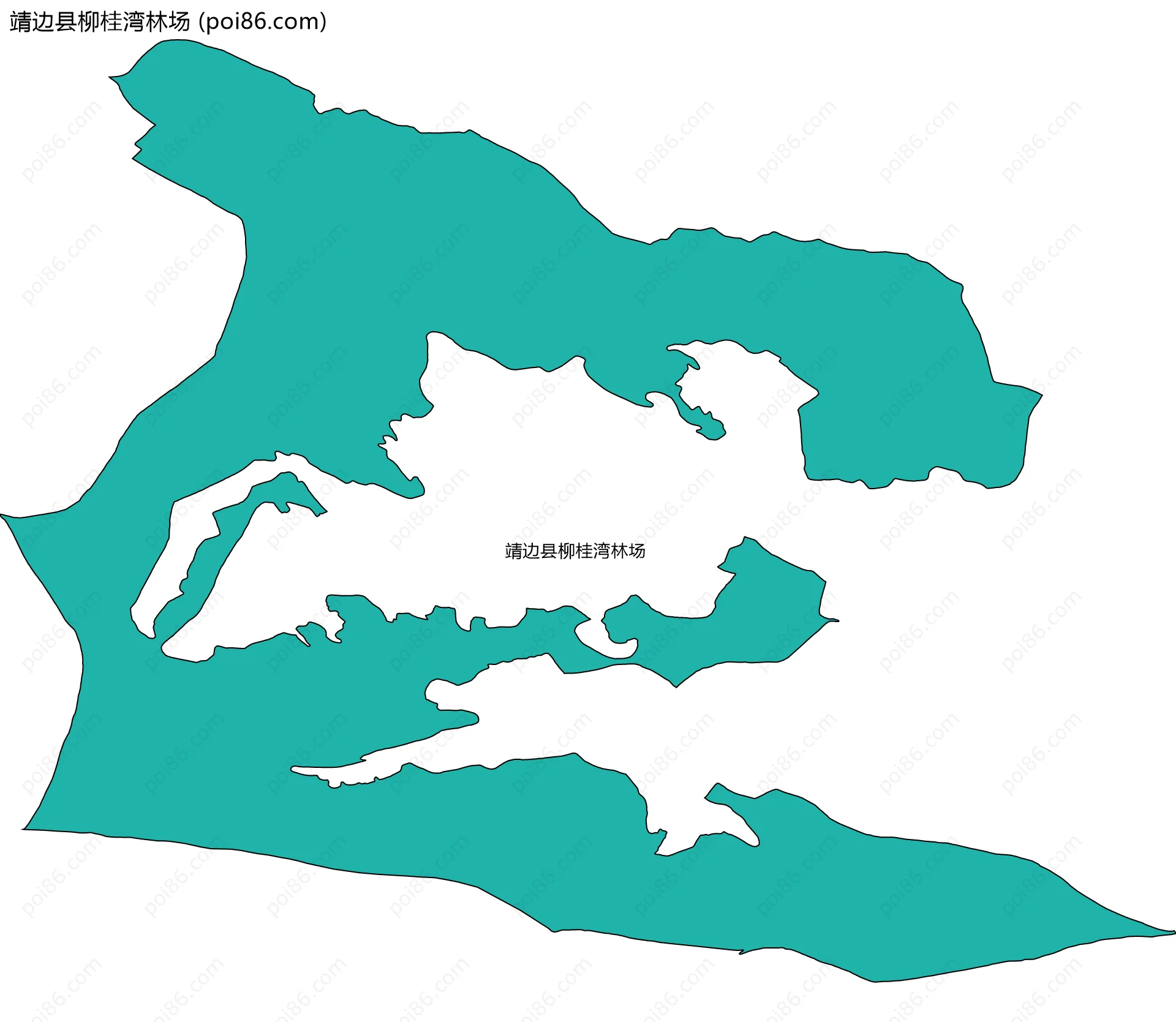 靖边县柳桂湾林场边界地图