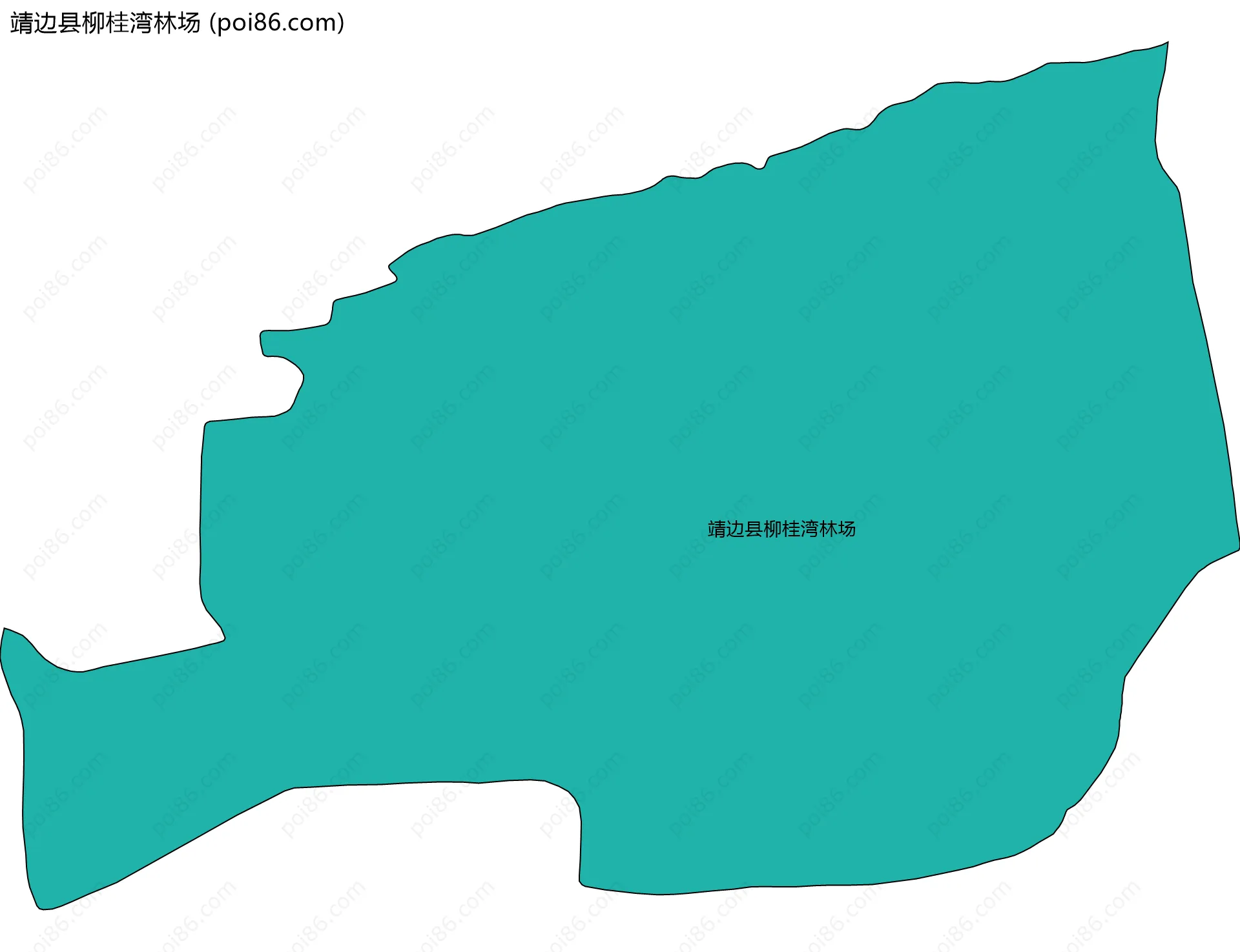 靖边县柳桂湾林场边界地图