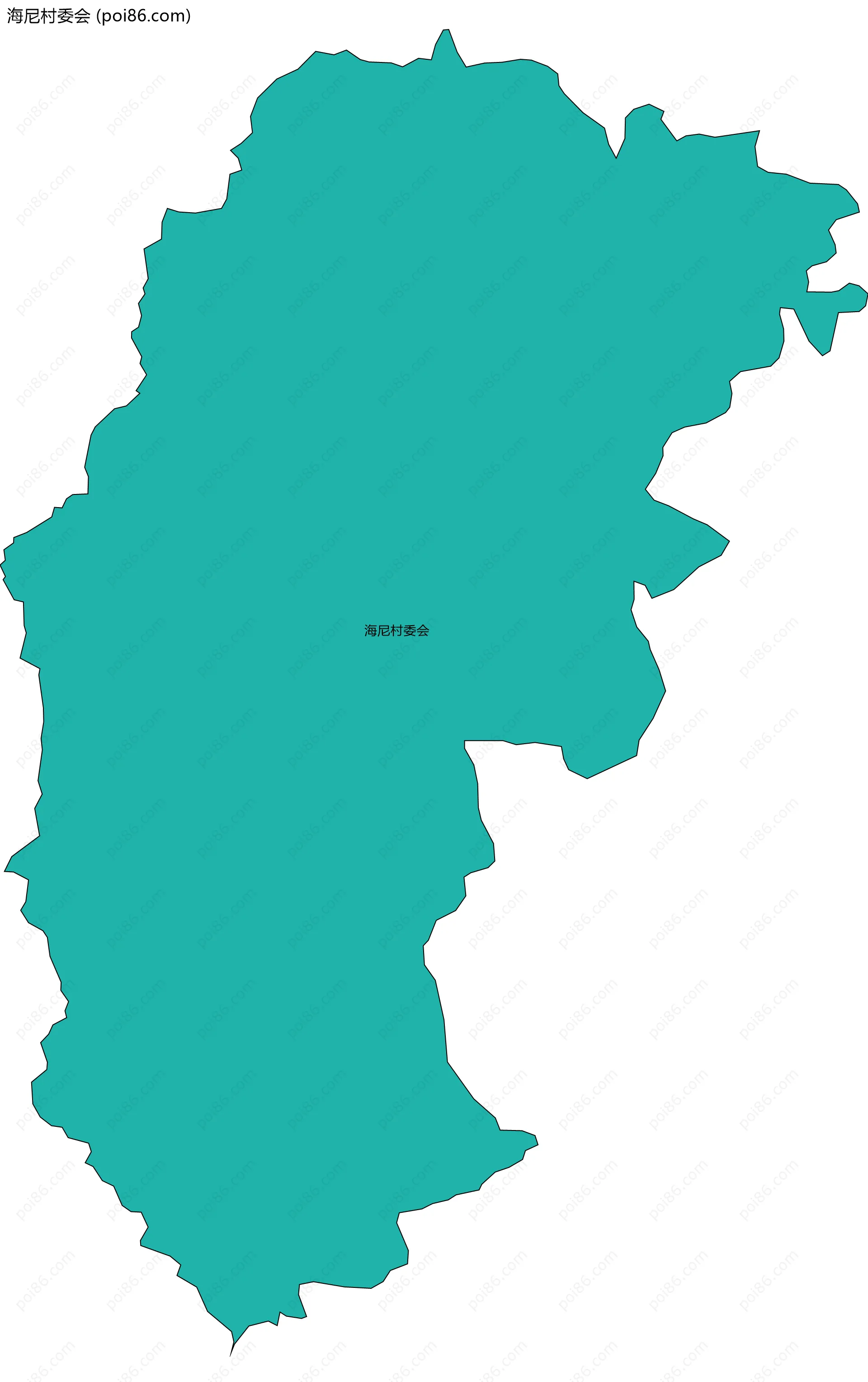 海尼村委会边界地图