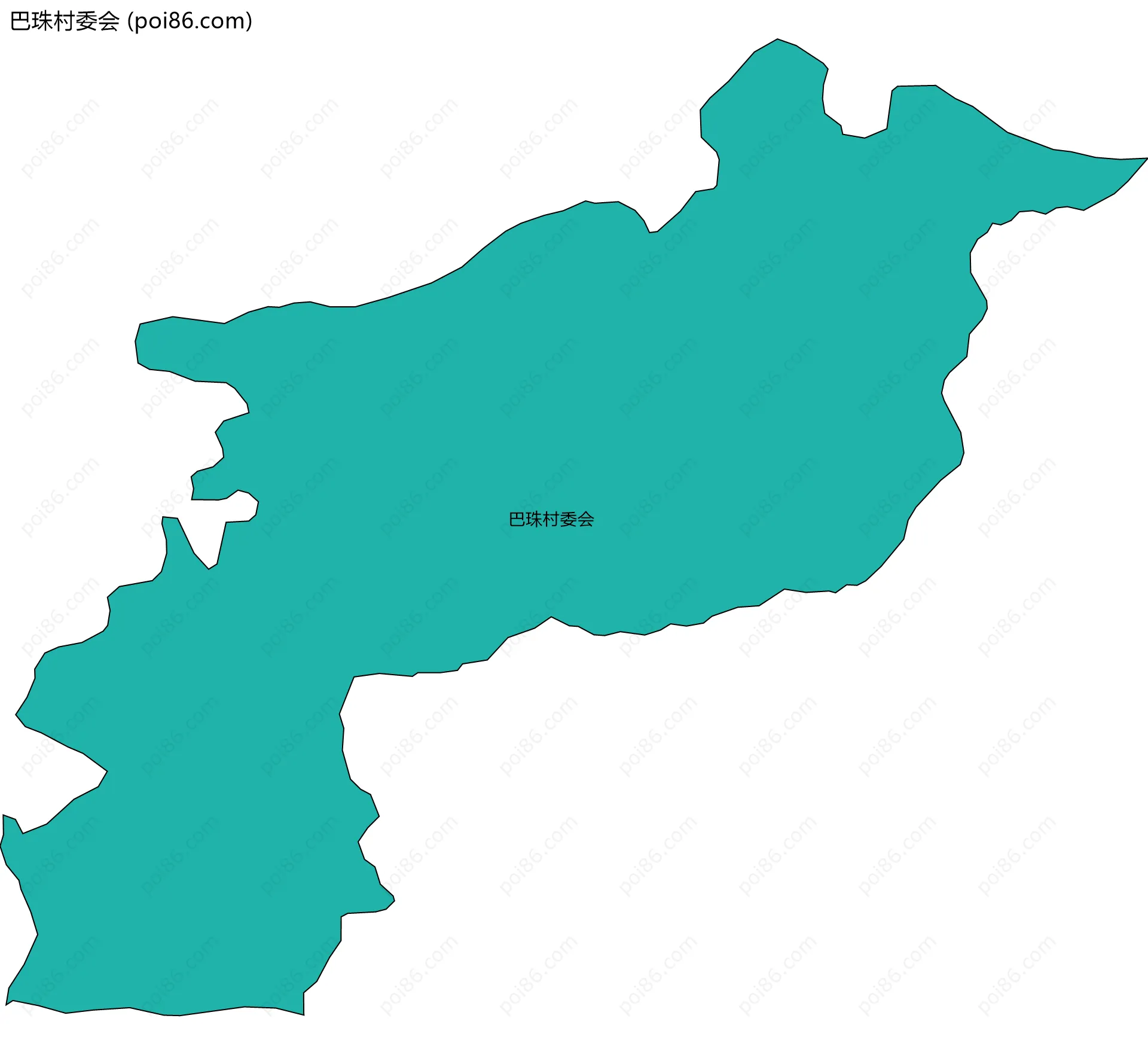 巴珠村委会边界地图