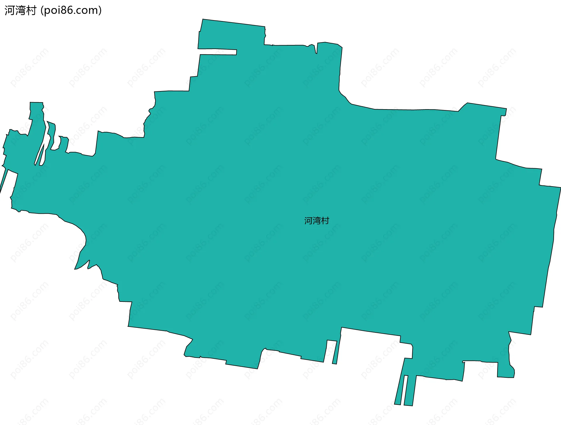 河湾村边界地图