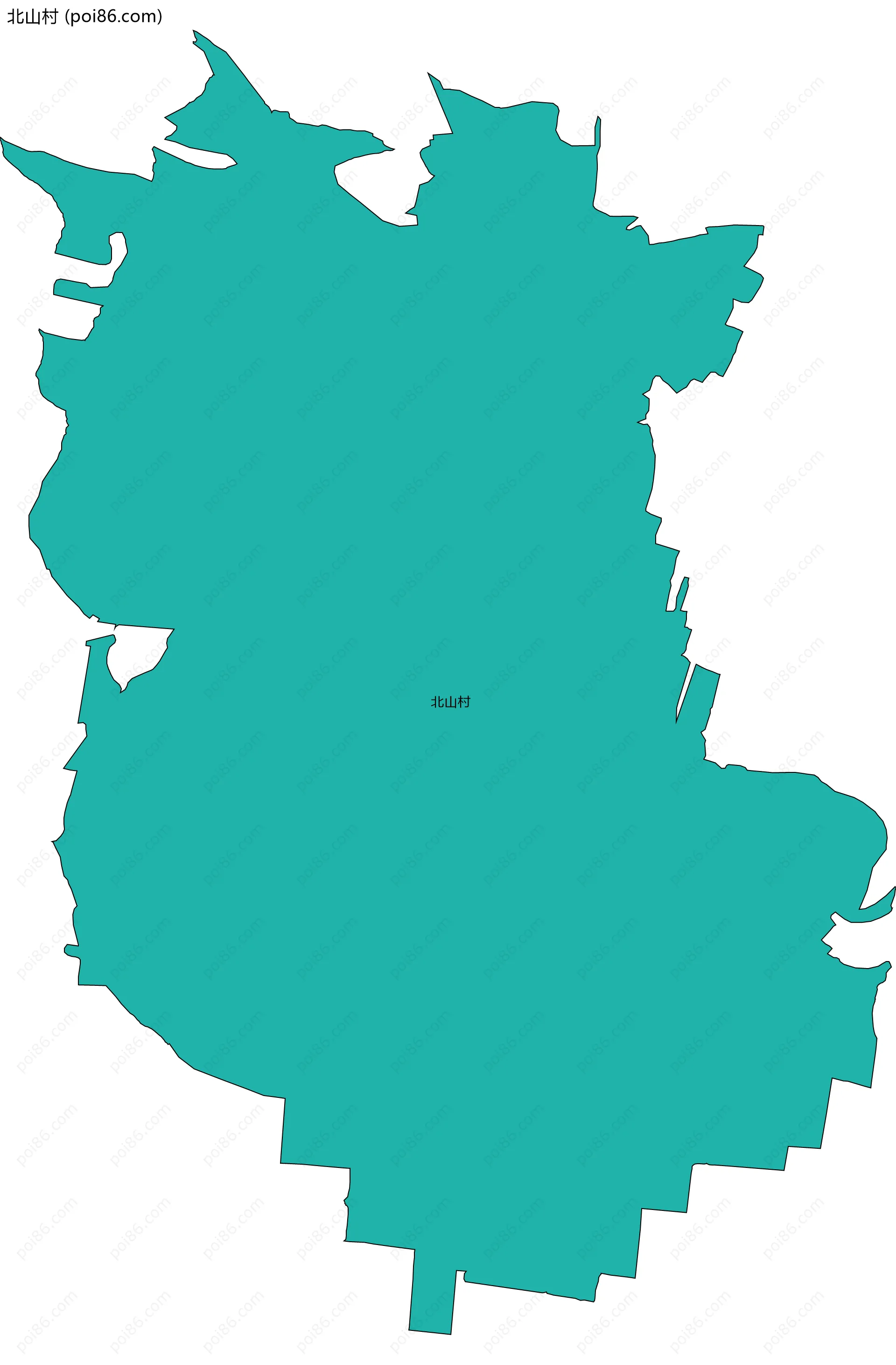 北山村边界地图