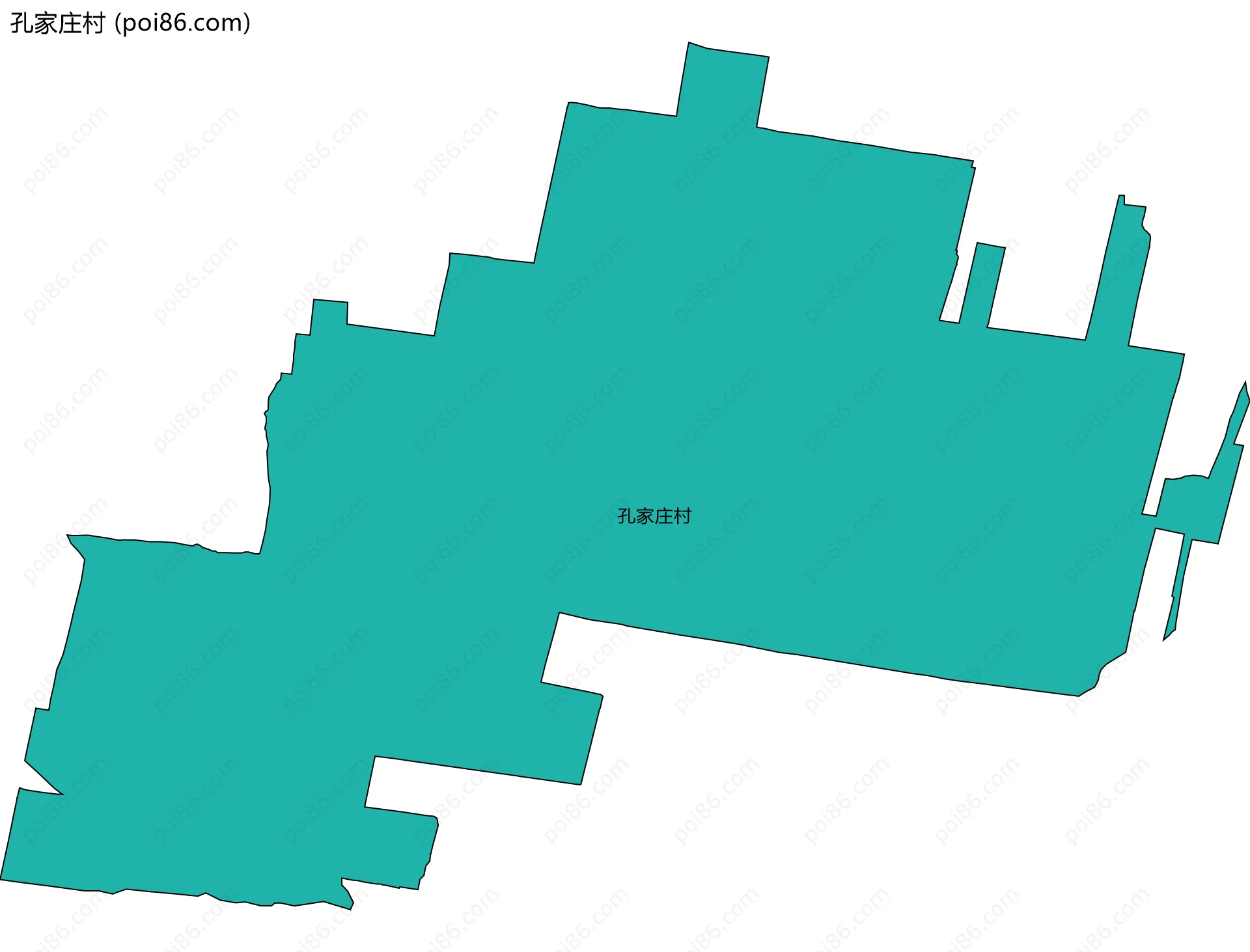 孔家庄村边界地图