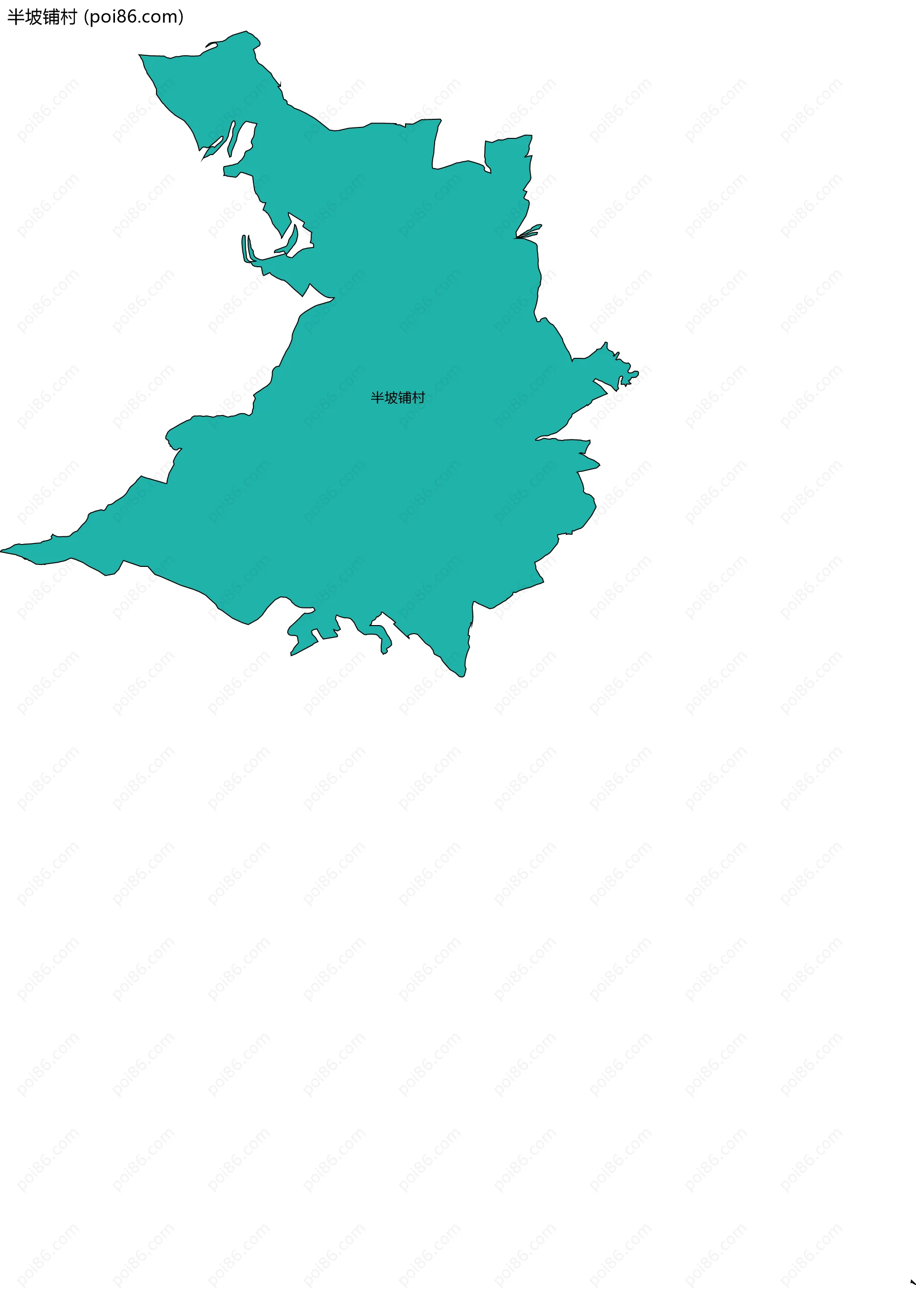 半坡铺村边界地图