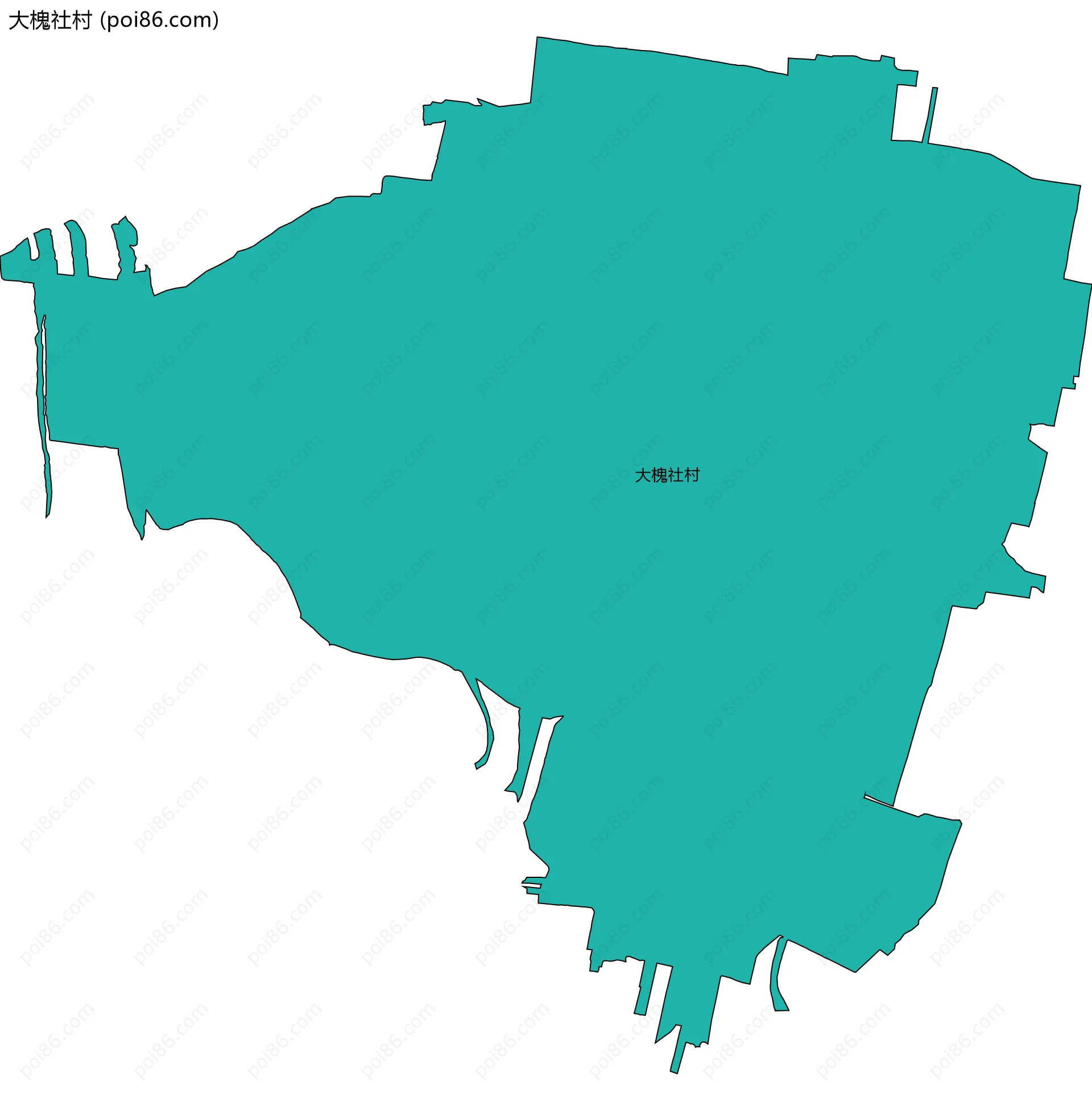 大槐社村边界地图