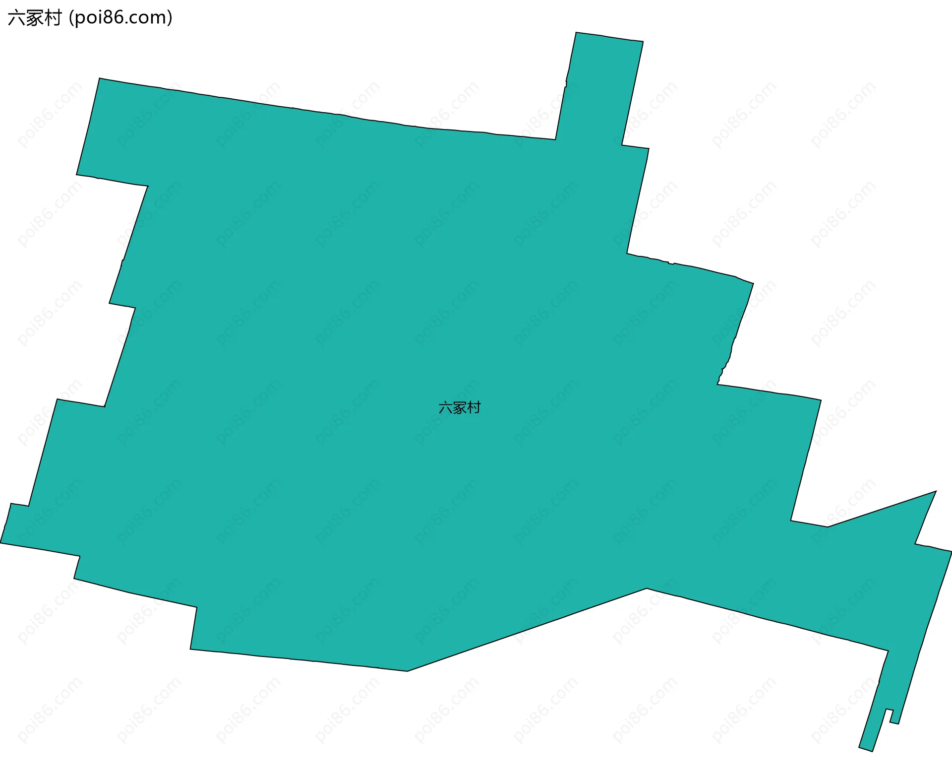 六冢村边界地图