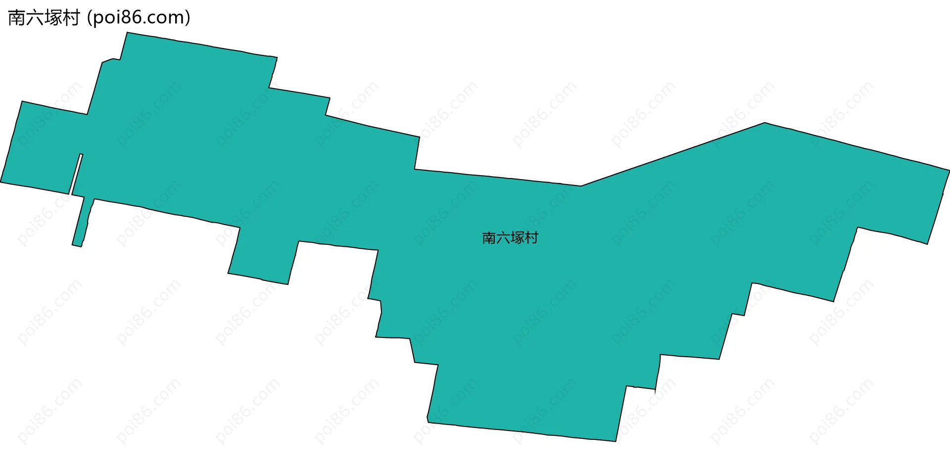 南六塚村边界地图
