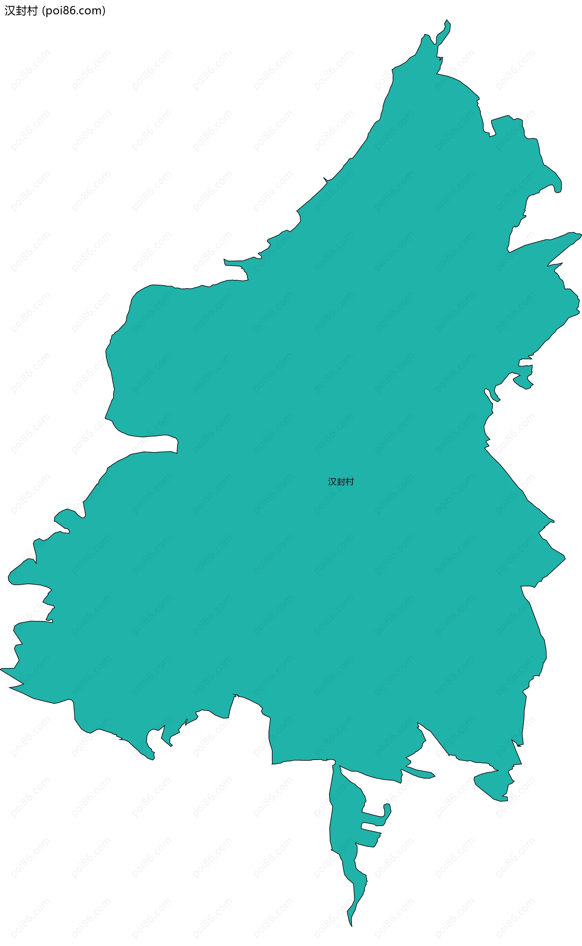 汉封村边界地图