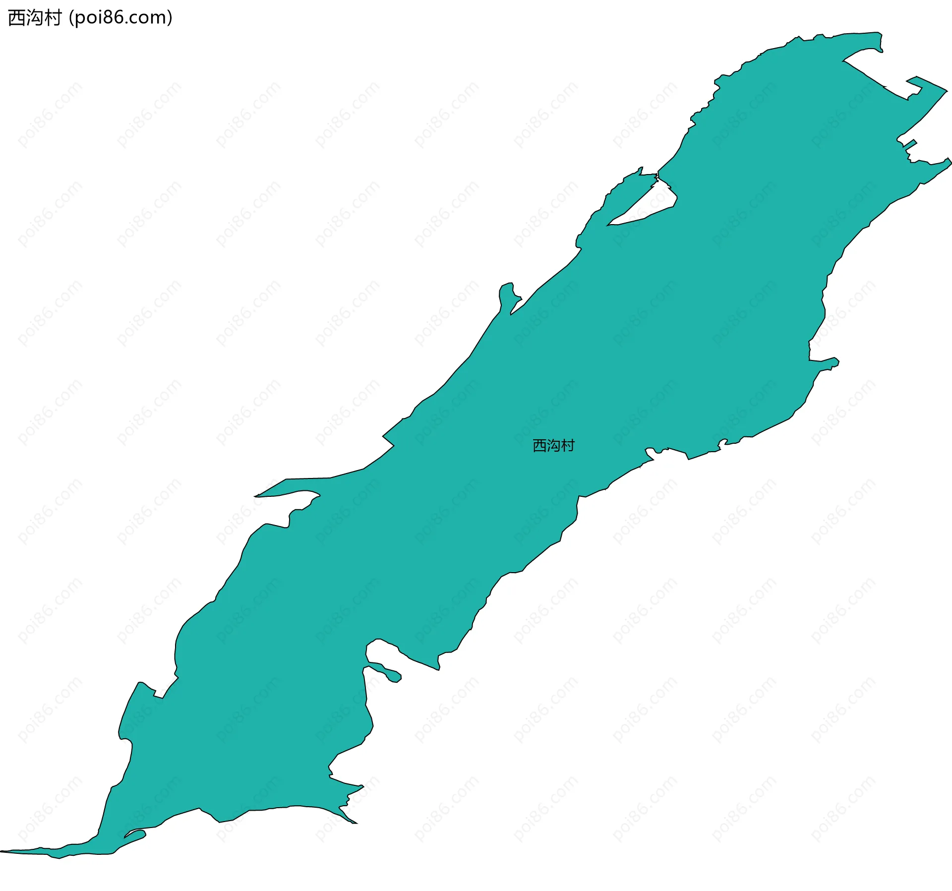 西沟村边界地图