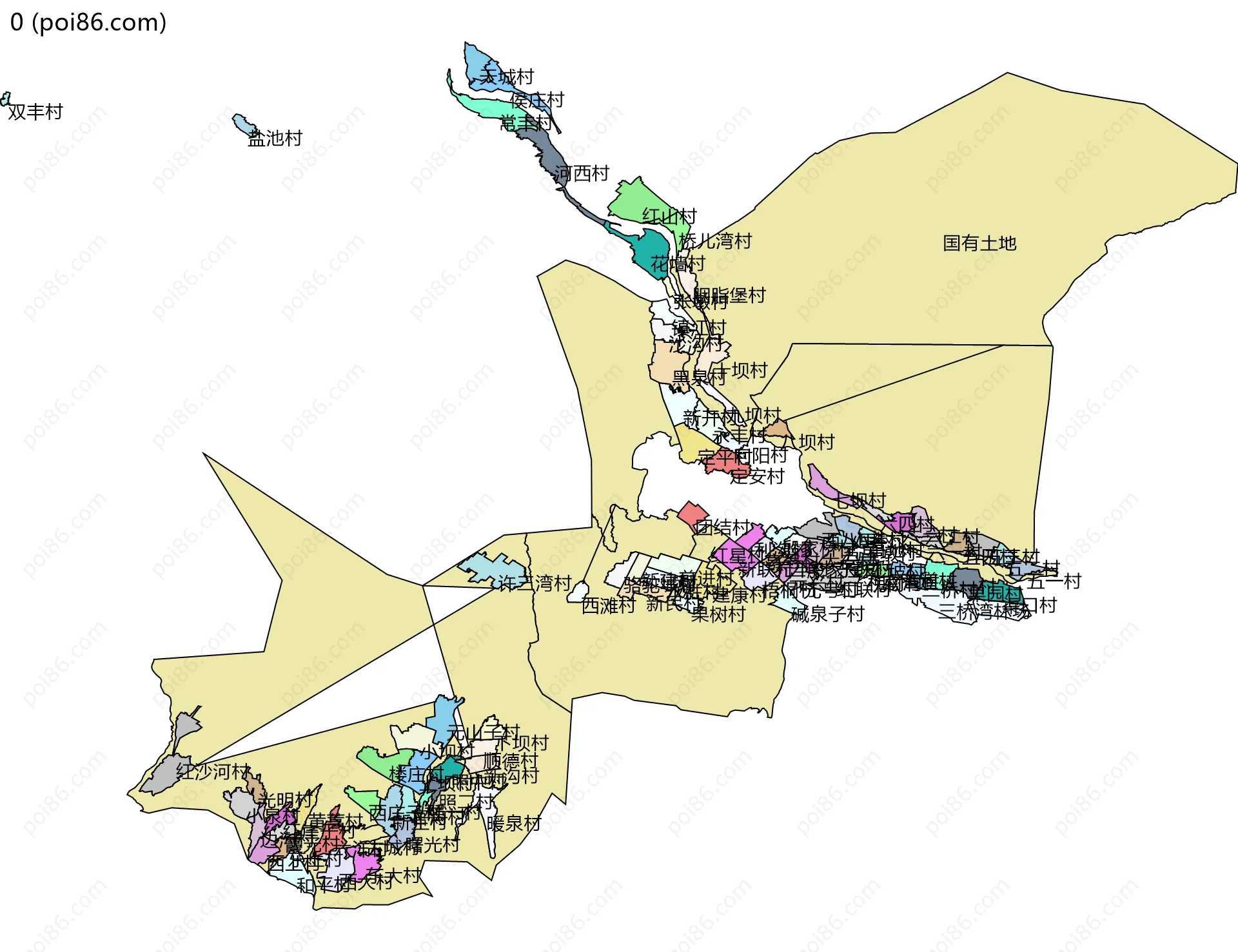 0边界地图(五级行政区划)