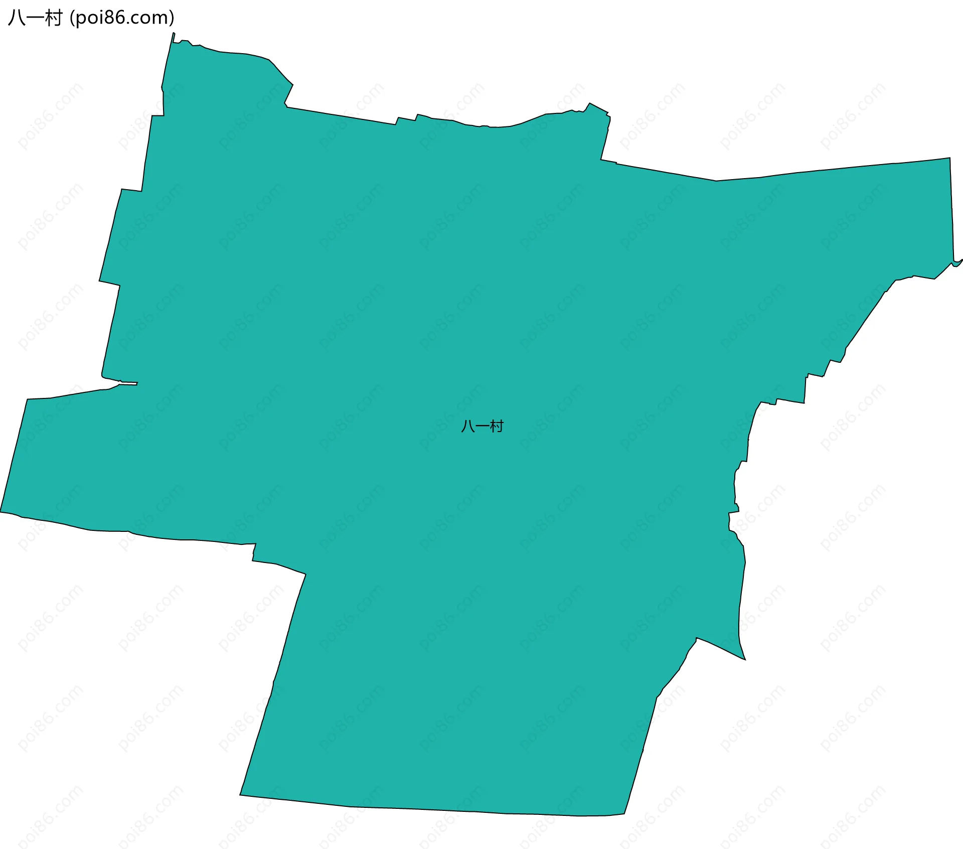 八一村边界地图