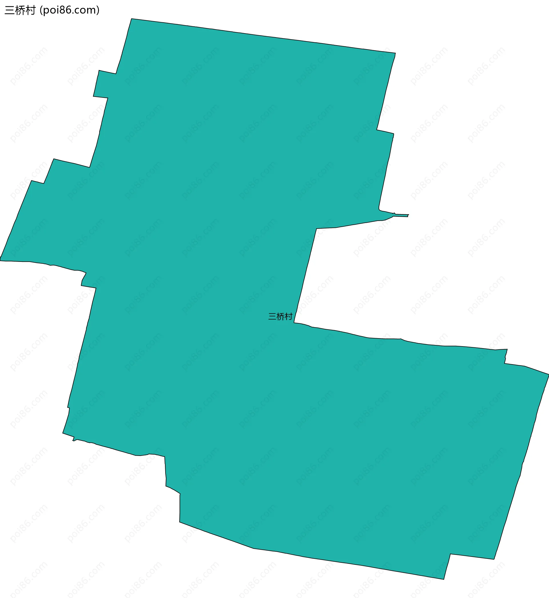 三桥村边界地图