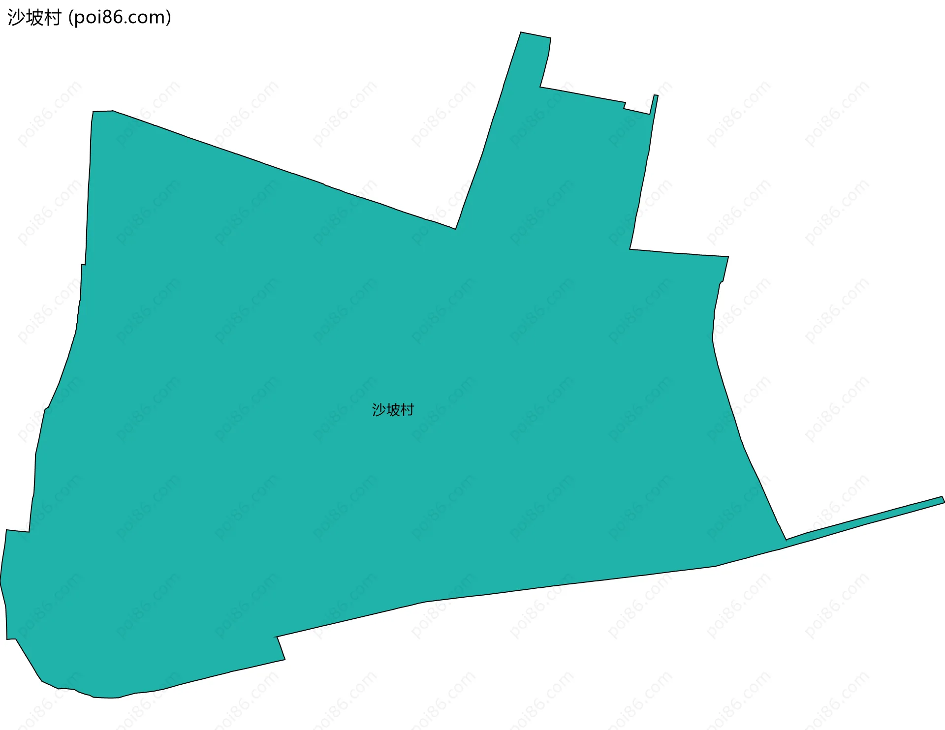 沙坡村边界地图