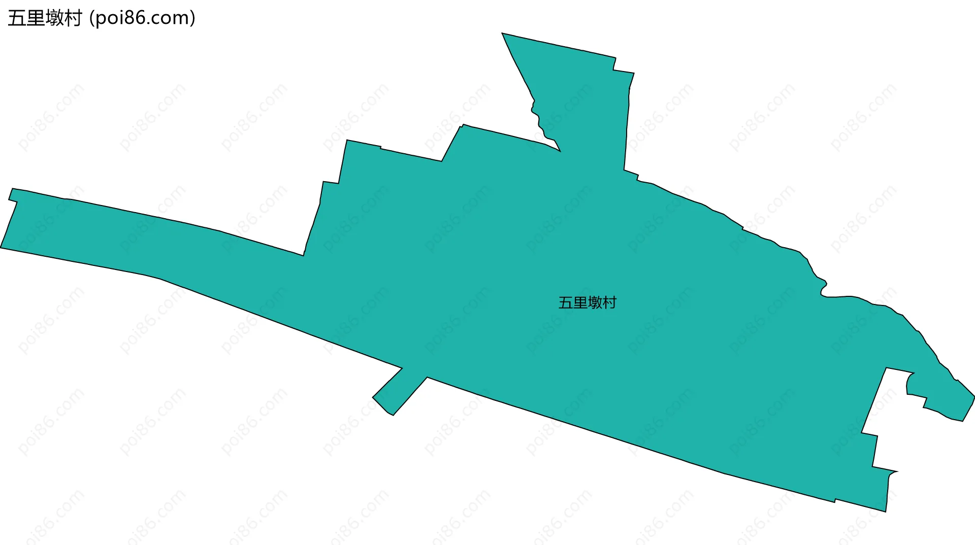 五里墩村边界地图