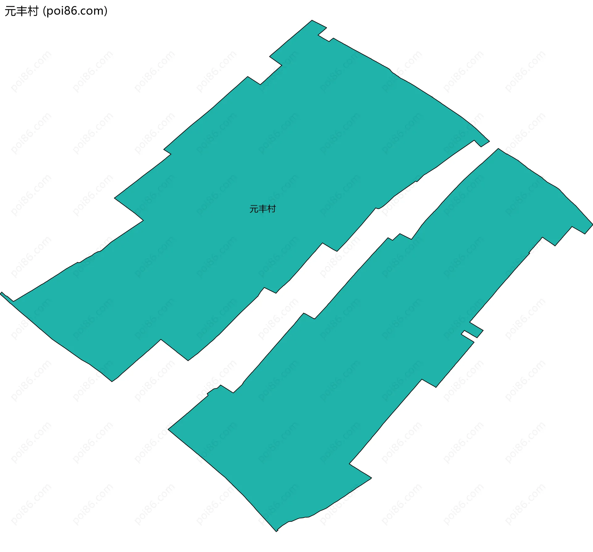 元丰村边界地图