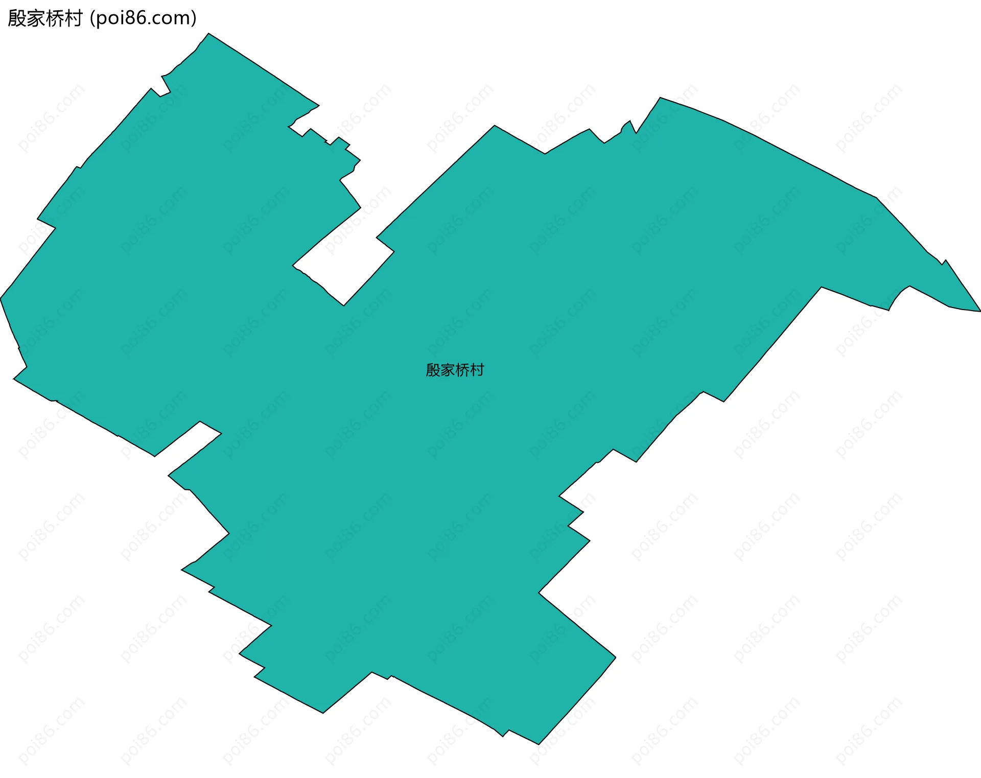 殷家桥村边界地图