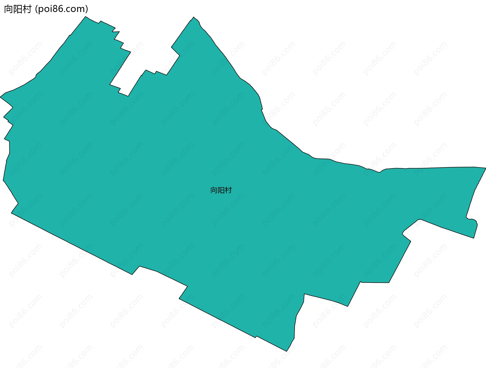 向阳村边界地图