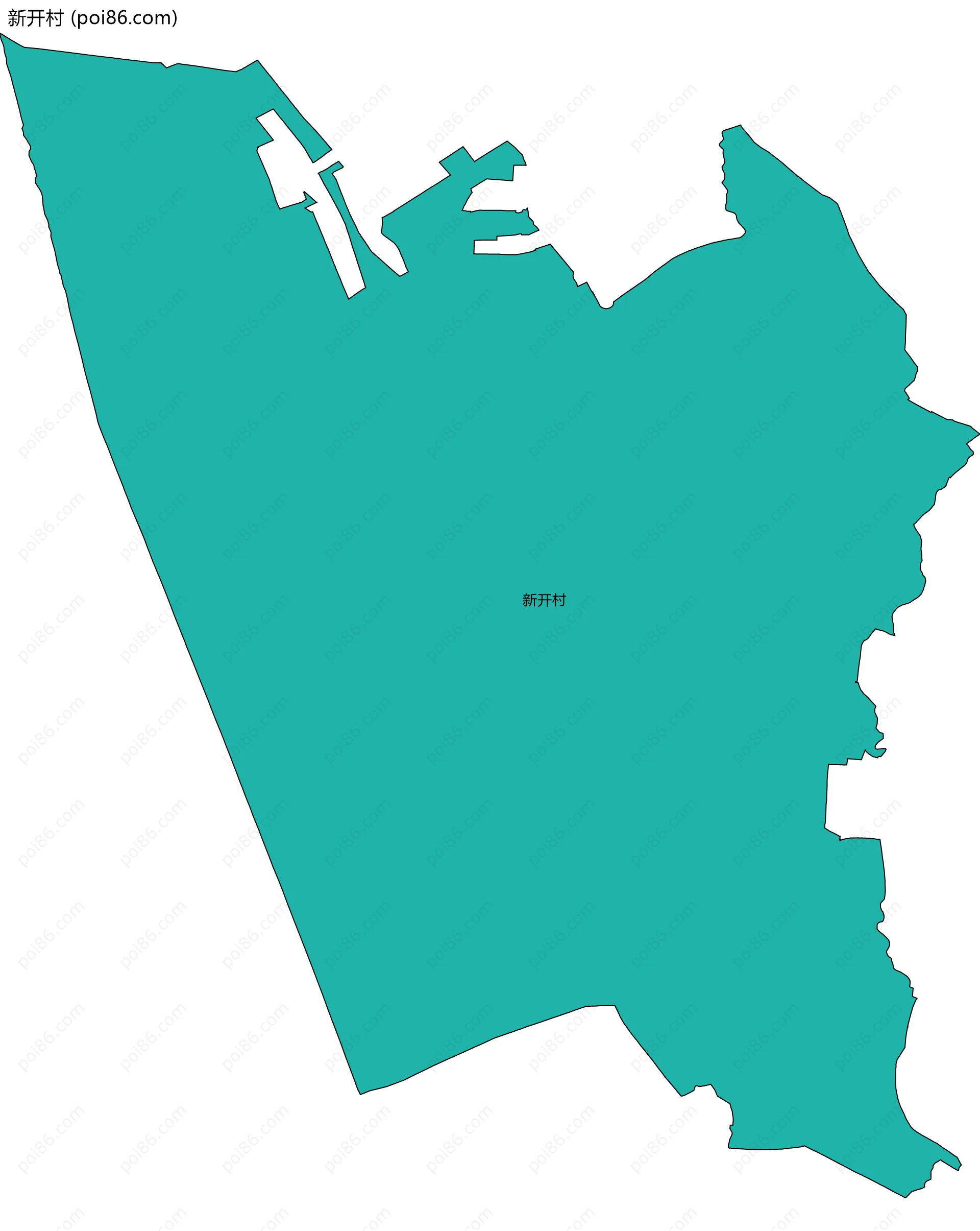 新开村边界地图