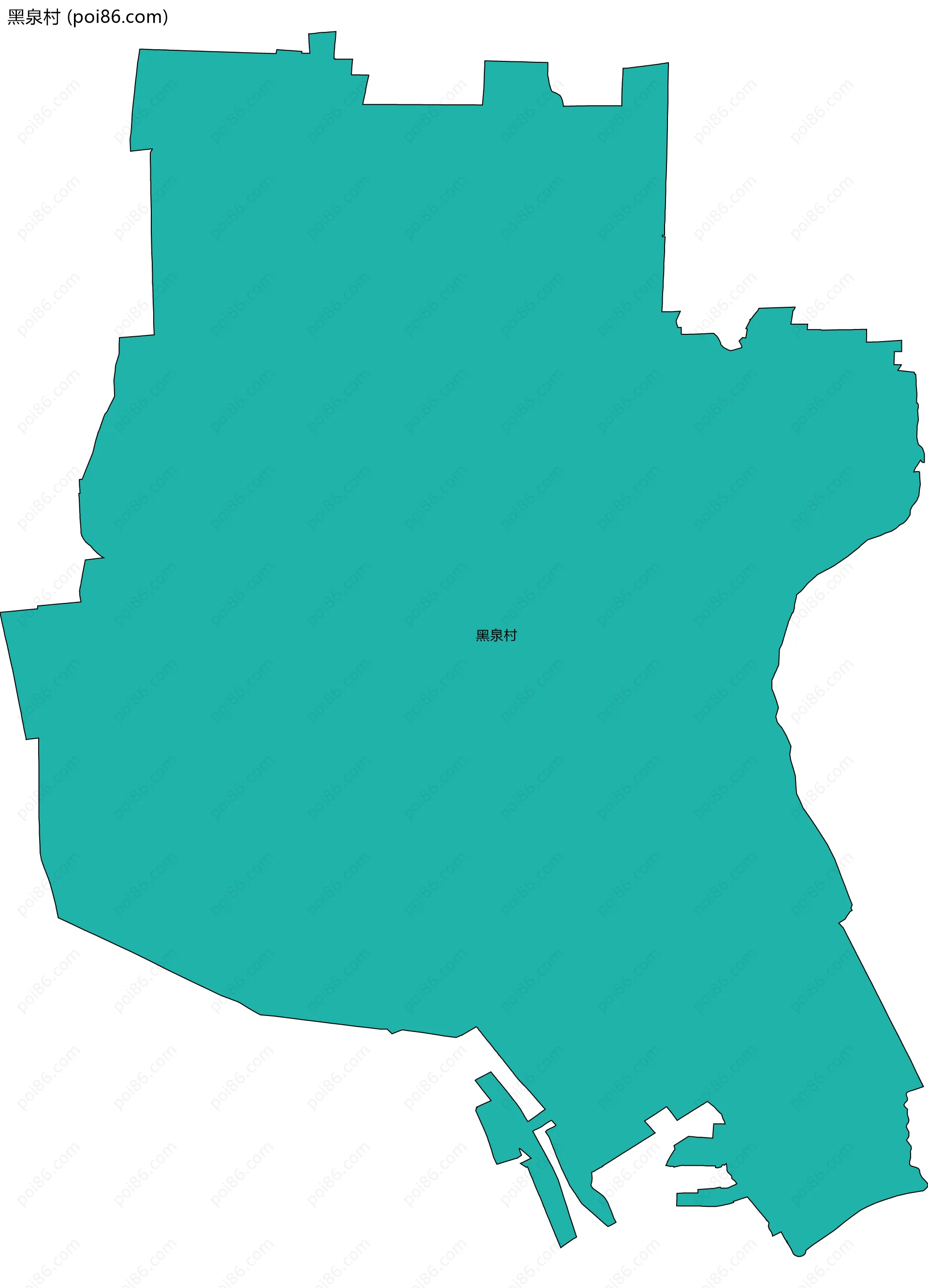 黑泉村边界地图