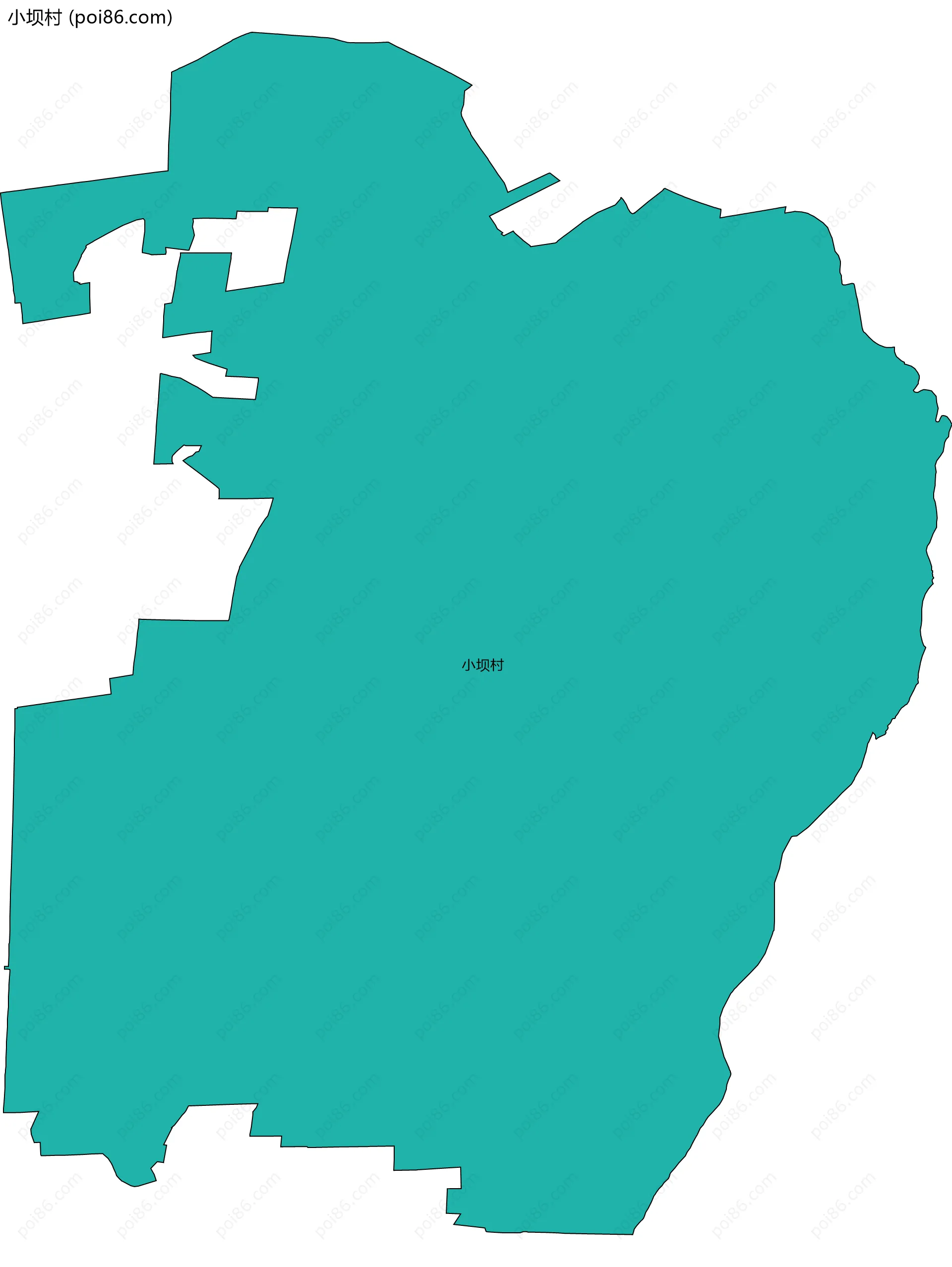 小坝村边界地图