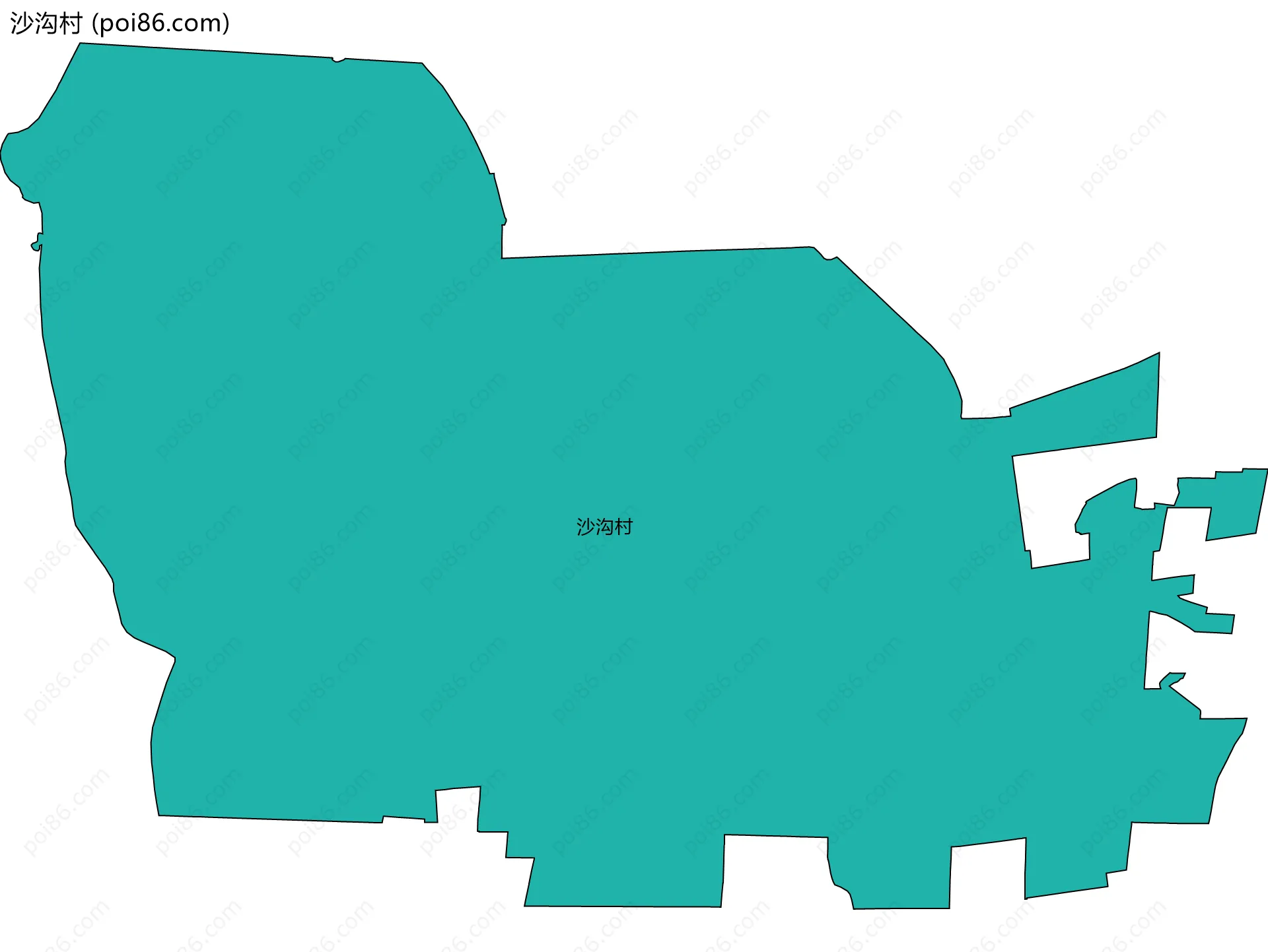 沙沟村边界地图