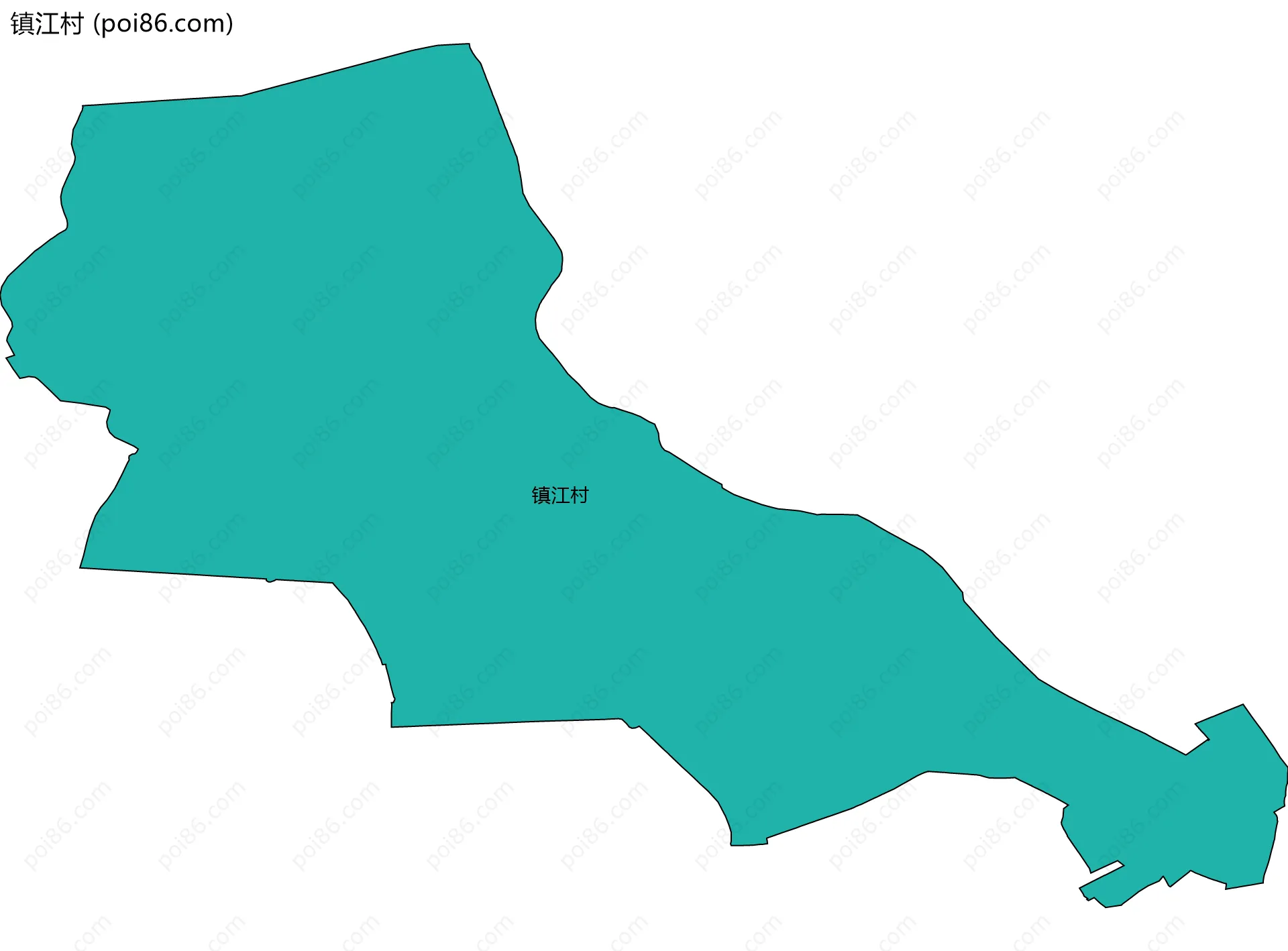 镇江村边界地图