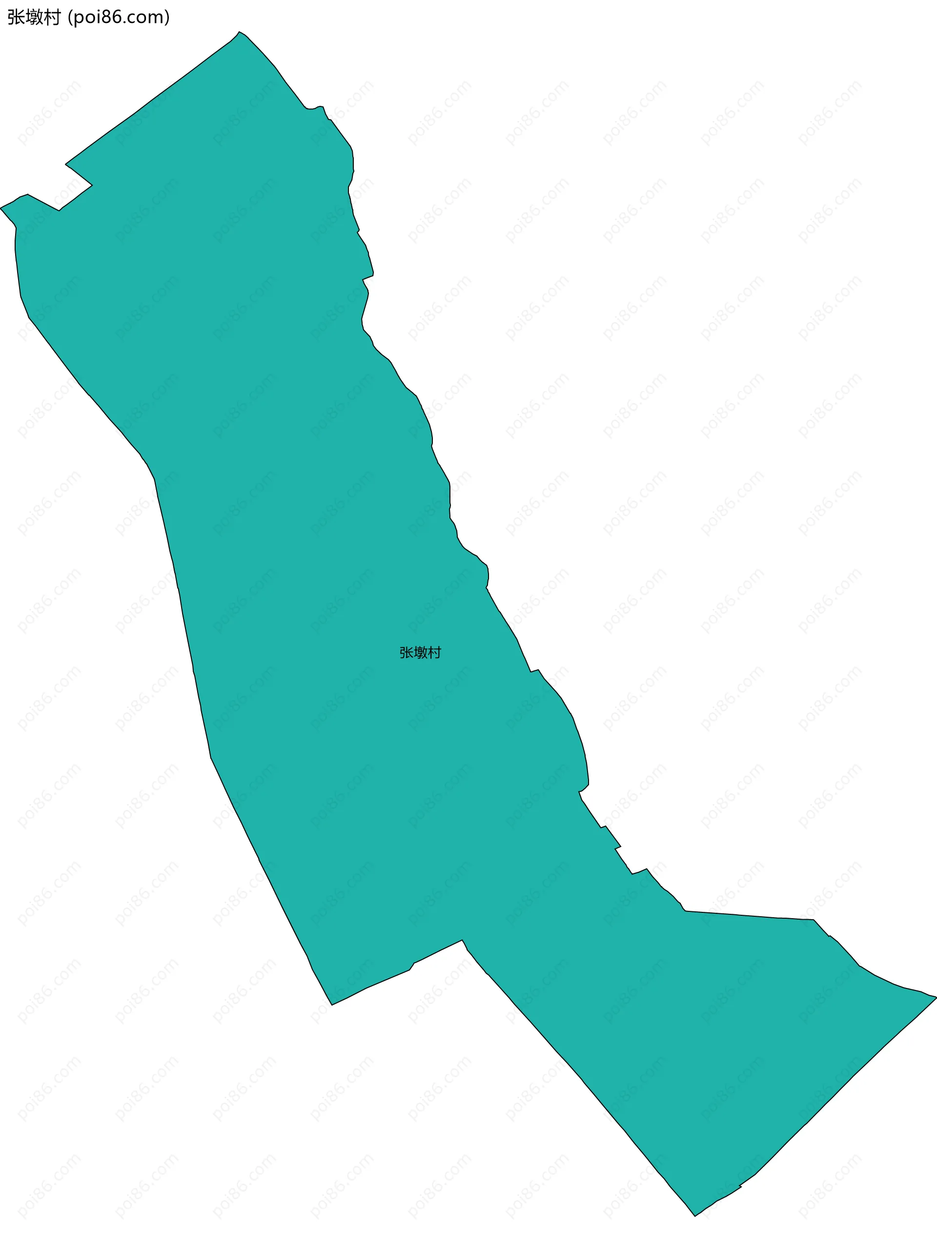 张墩村边界地图