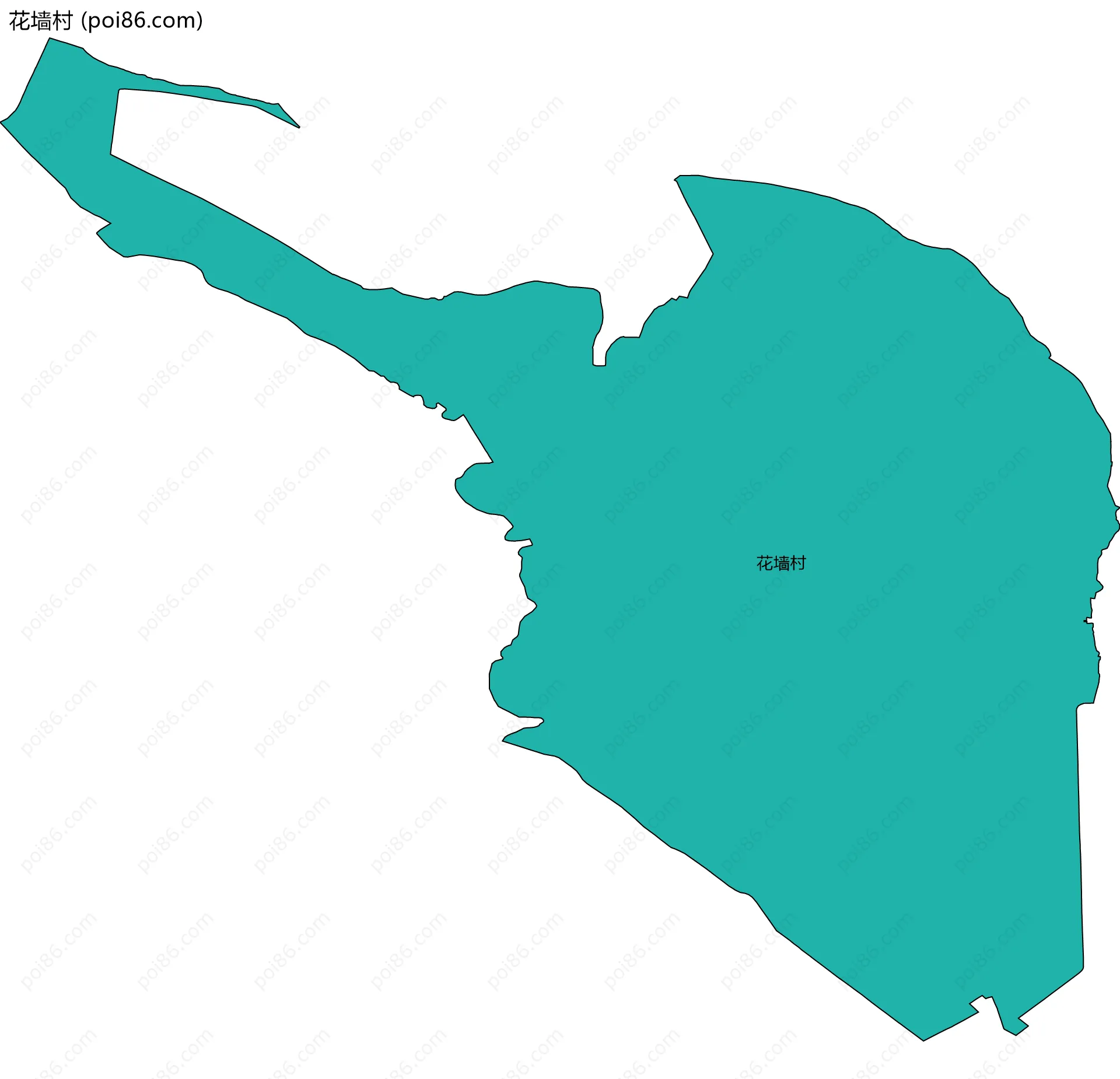 花墙村边界地图
