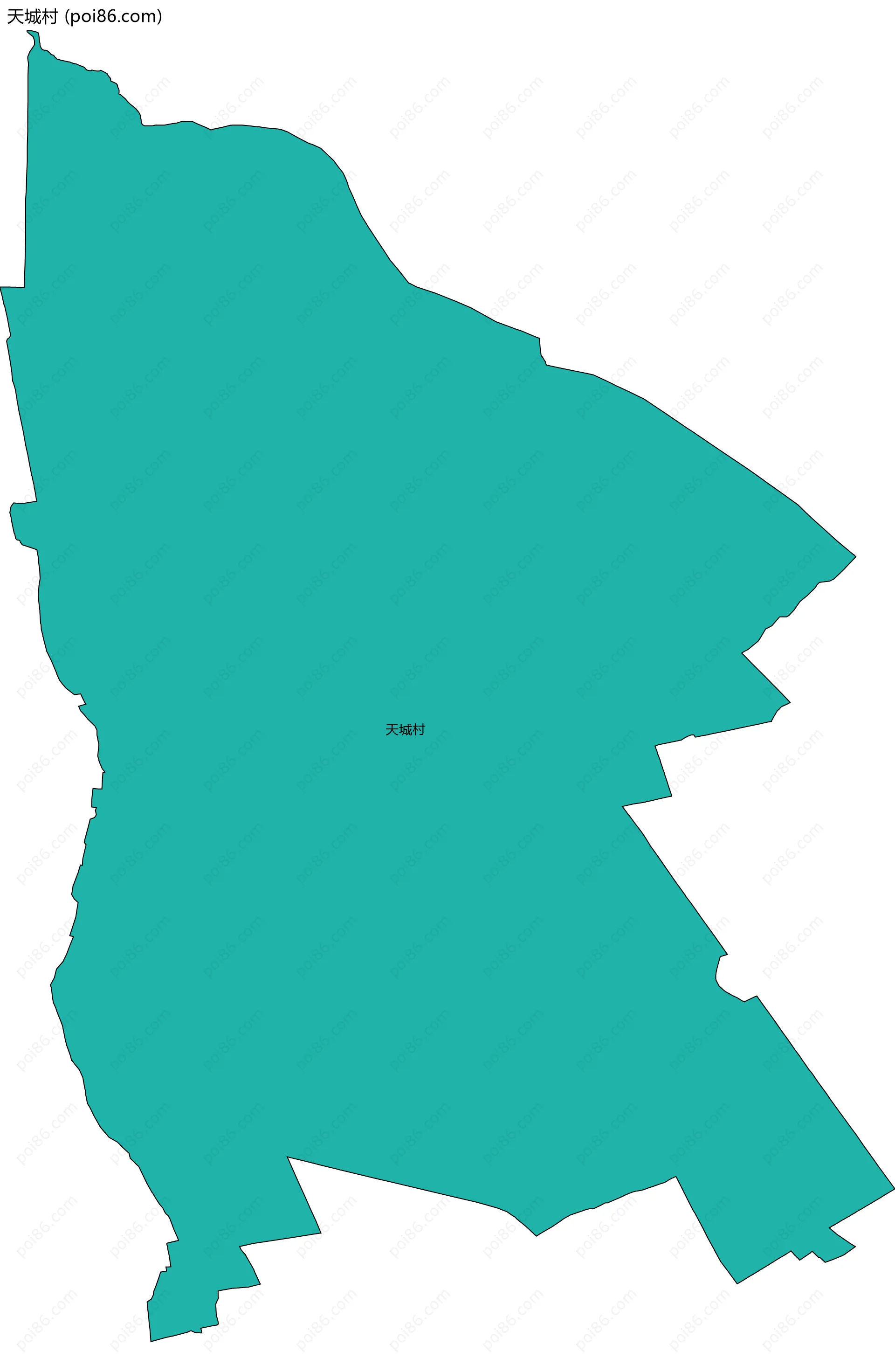 天城村边界地图