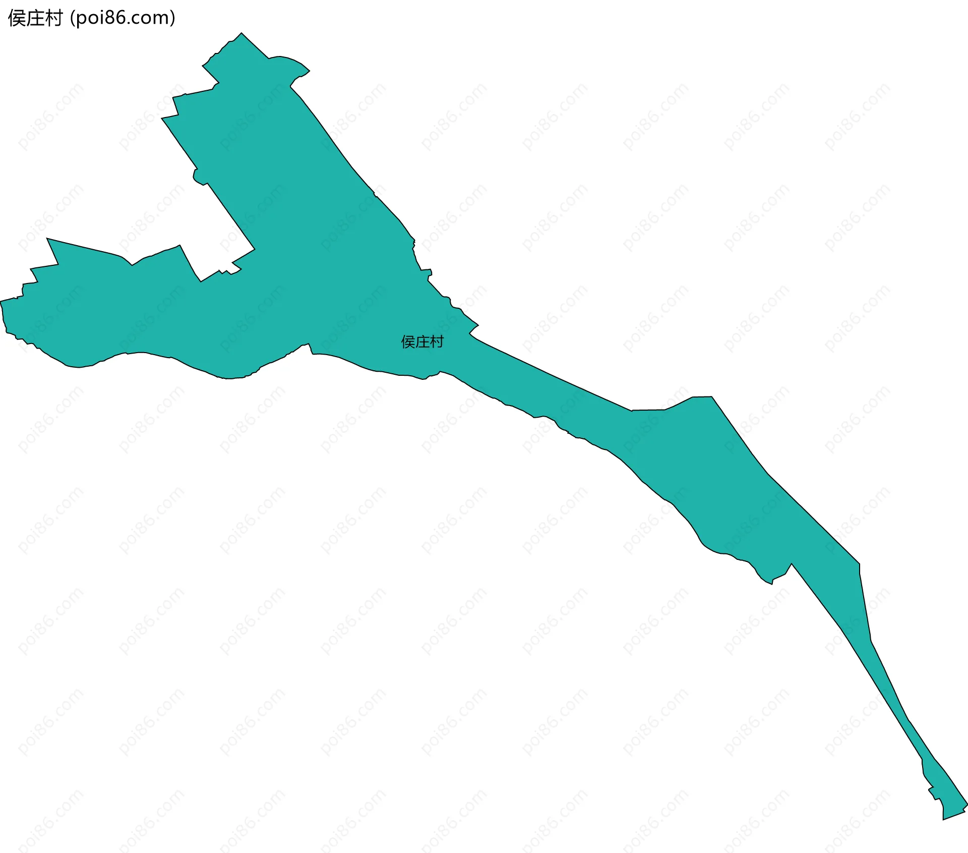 侯庄村边界地图