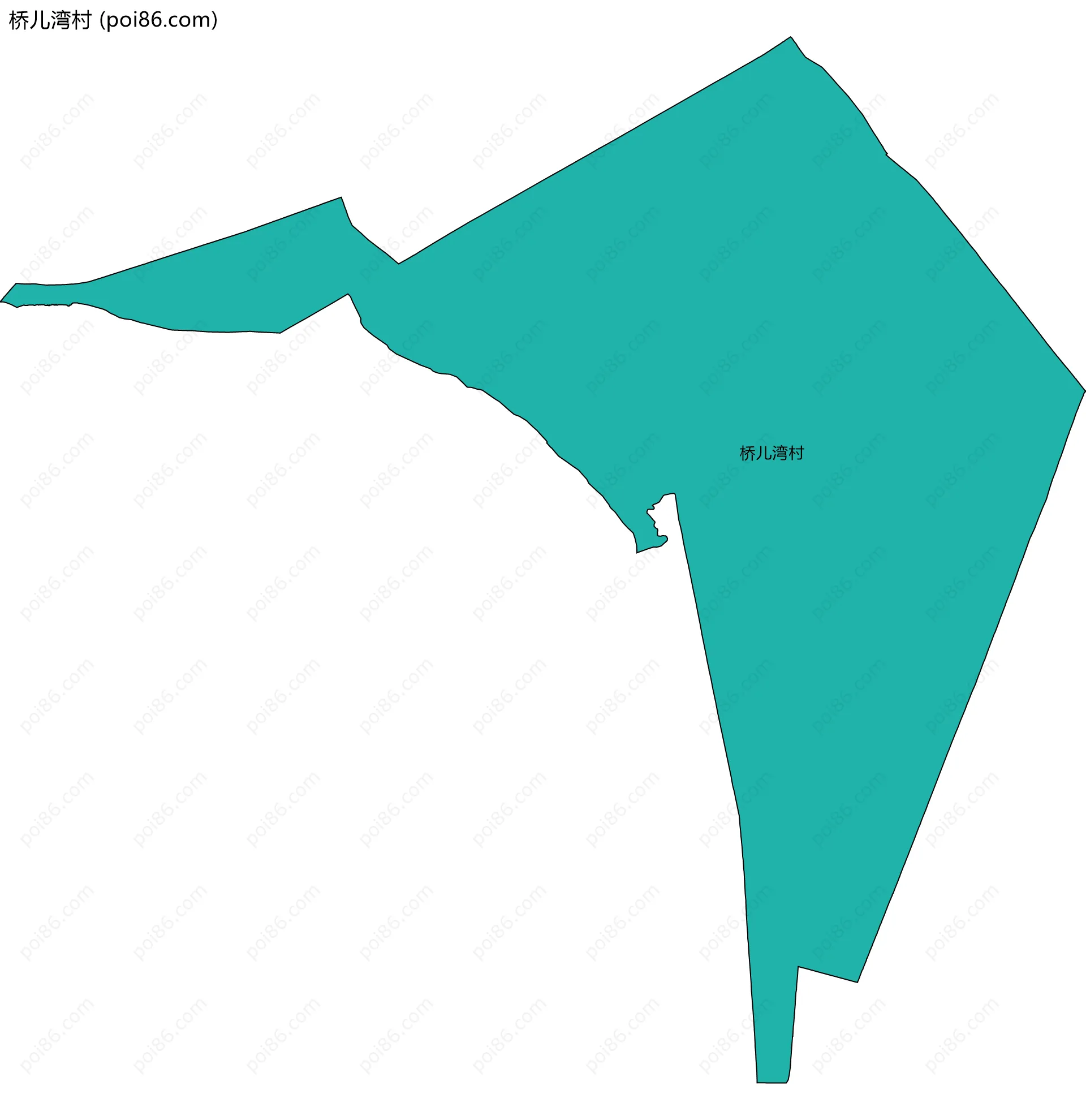 桥儿湾村边界地图