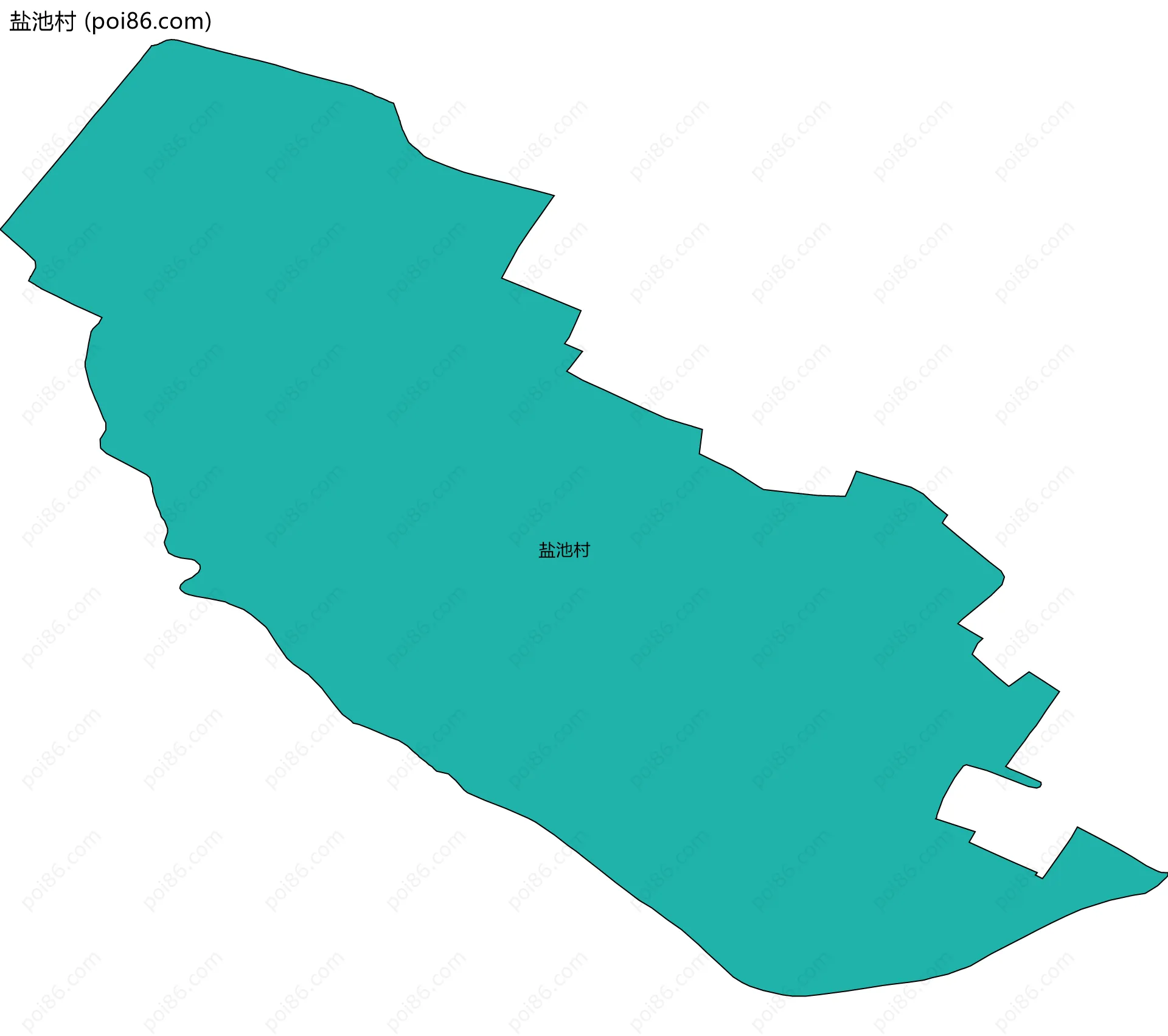盐池村边界地图