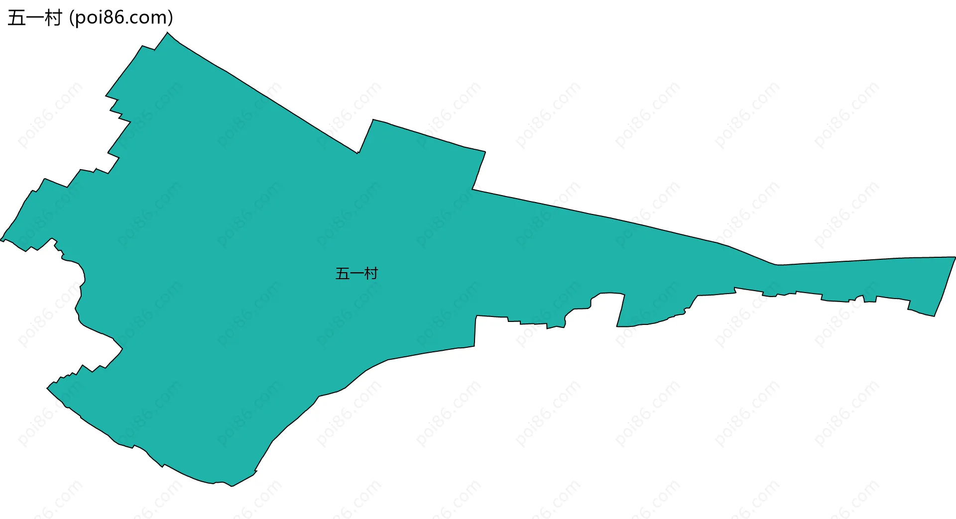 五一村边界地图