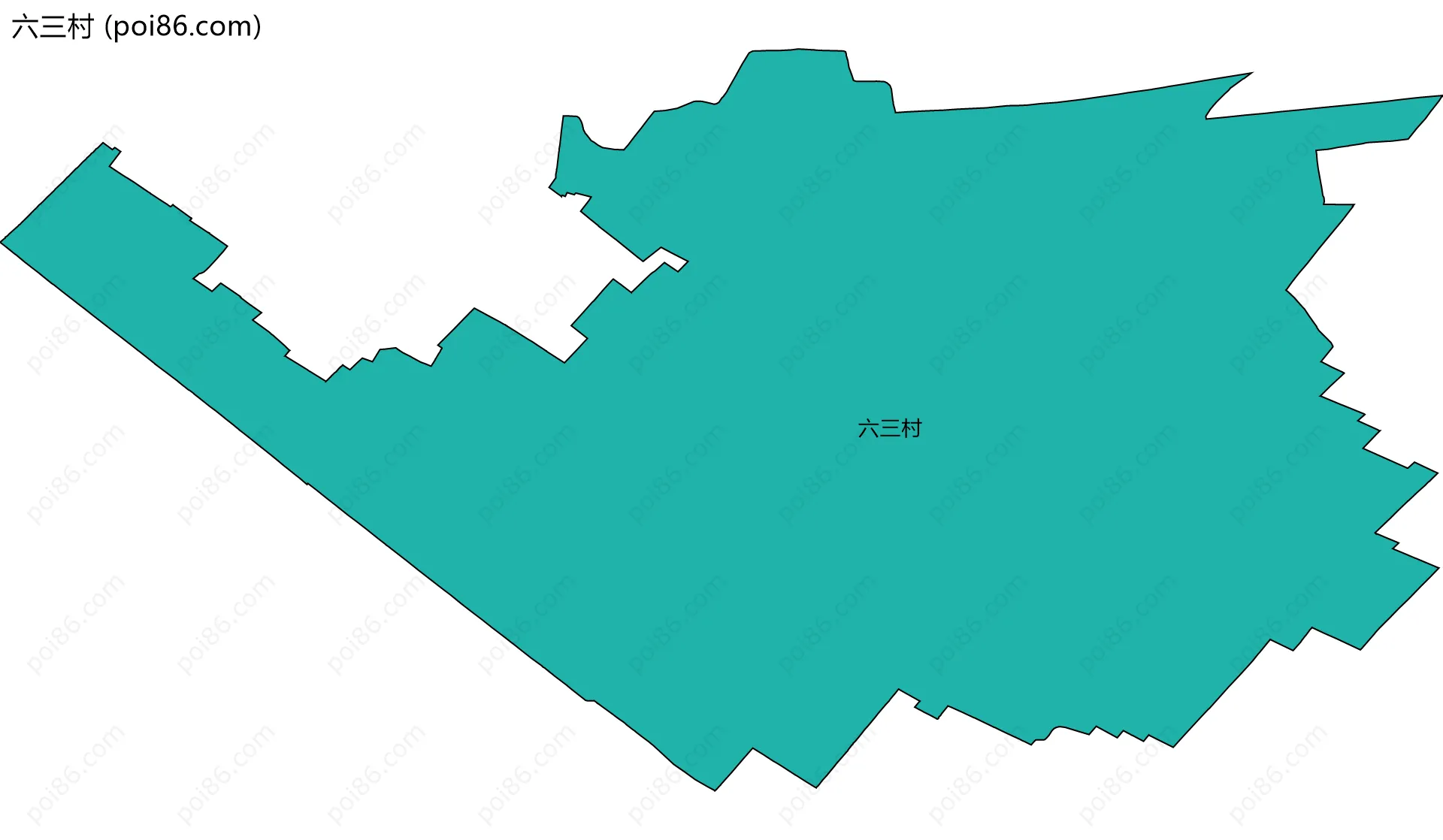 六三村边界地图