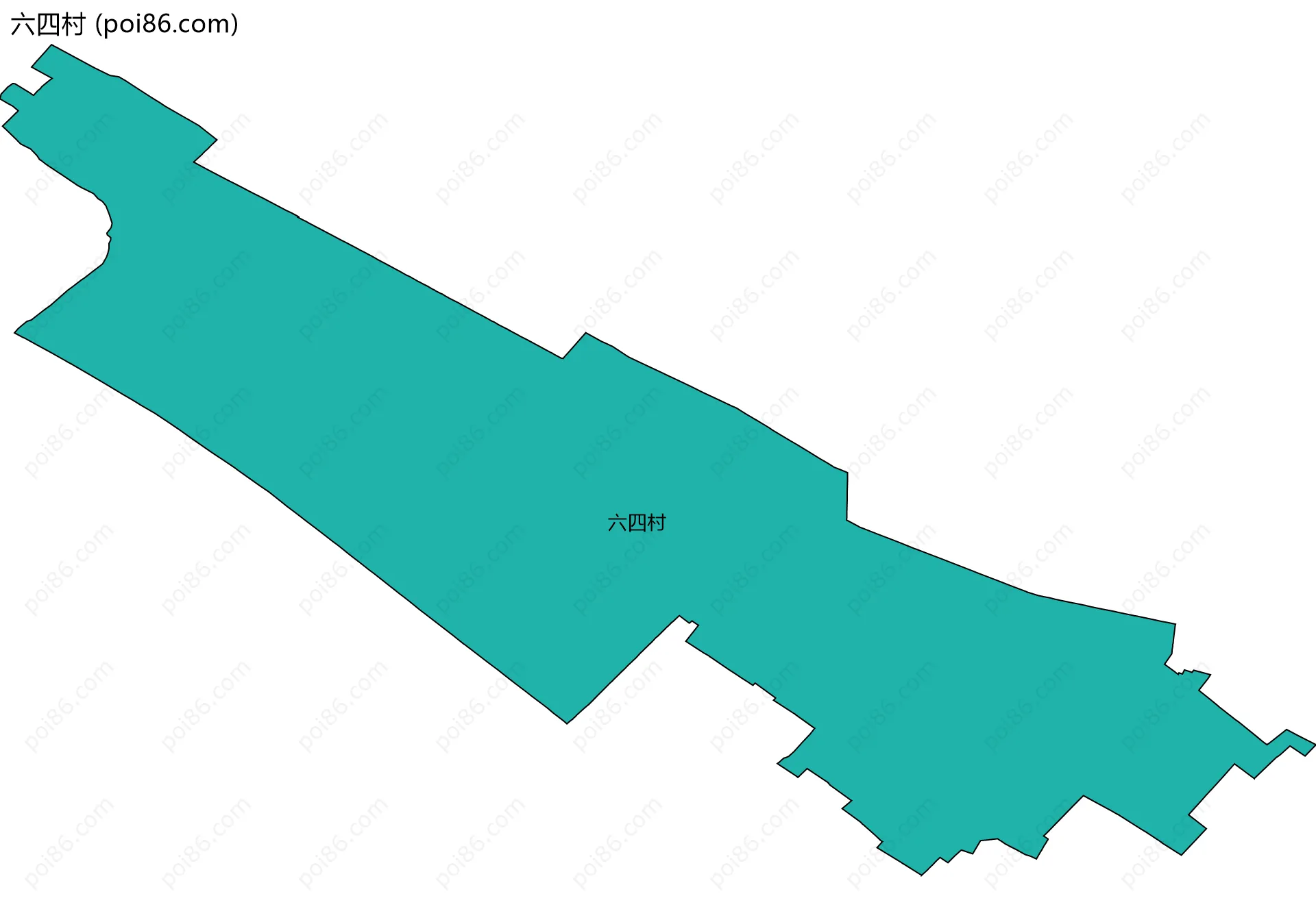 六四村边界地图