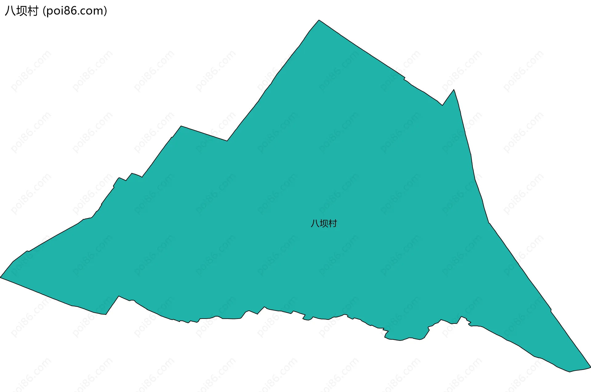 八坝村边界地图