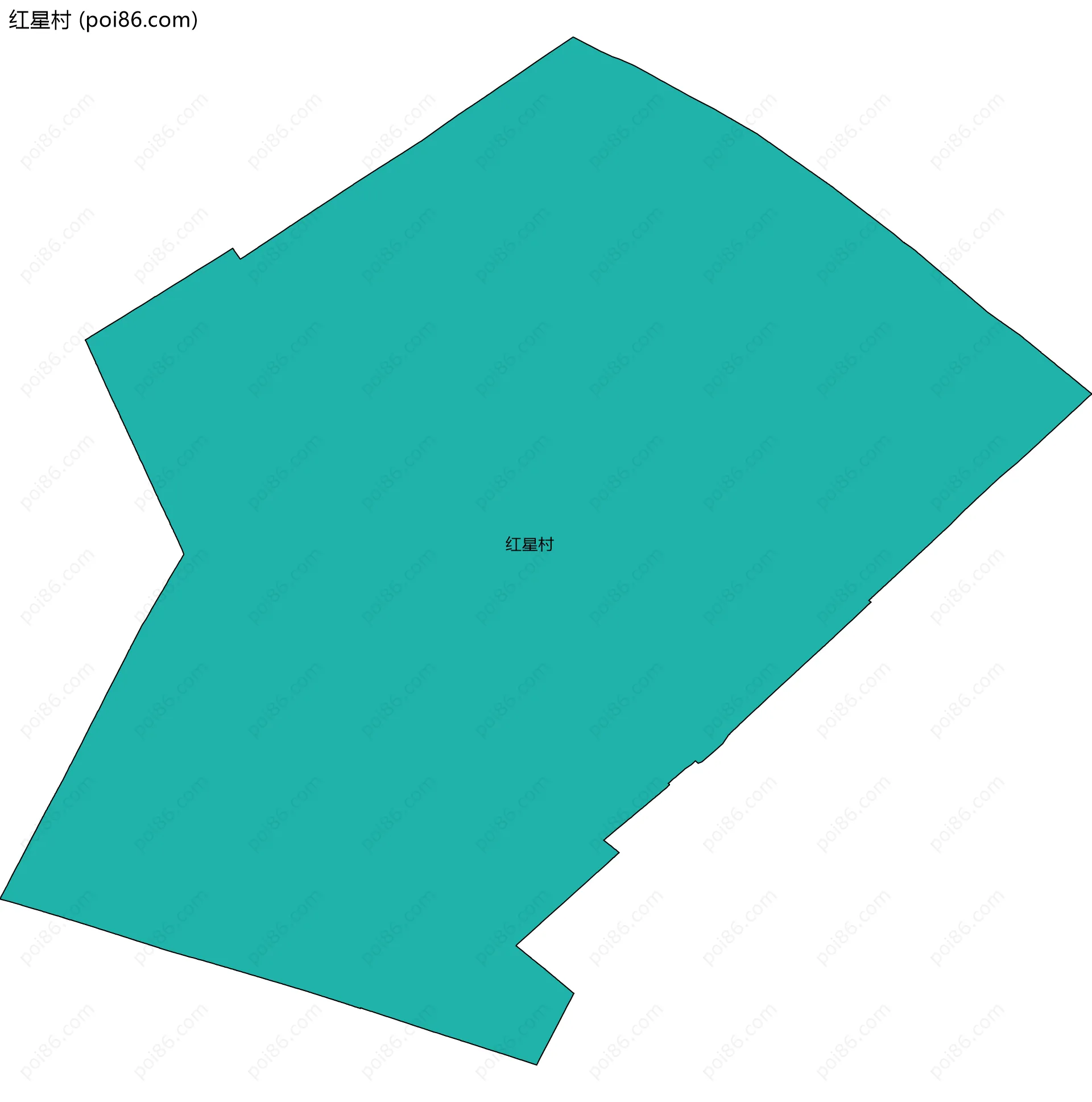 红星村边界地图