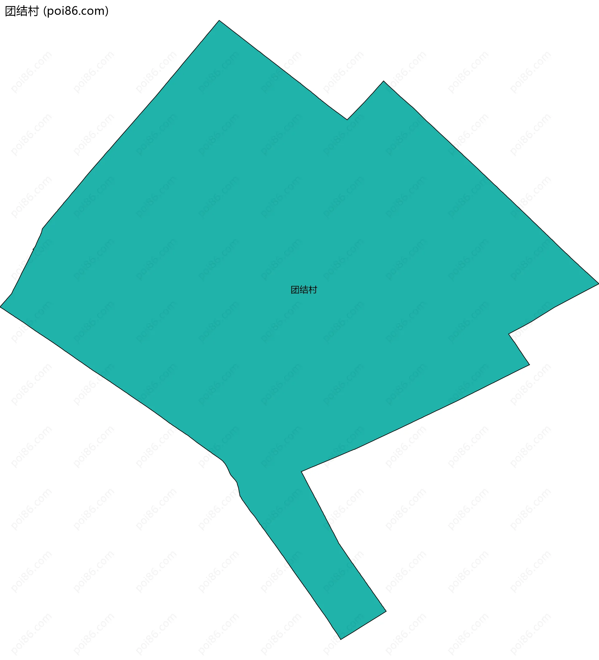 团结村边界地图