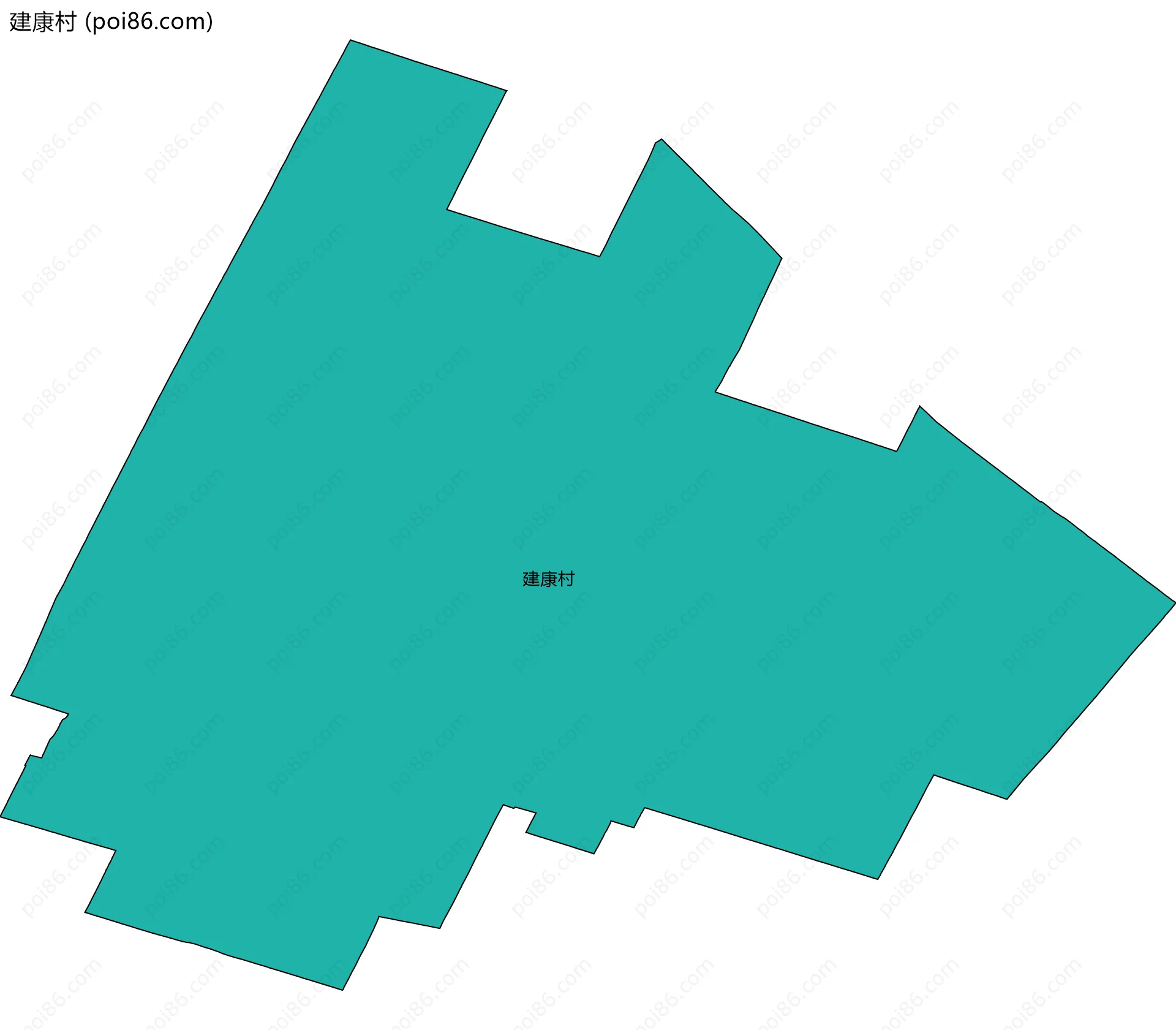 建康村边界地图