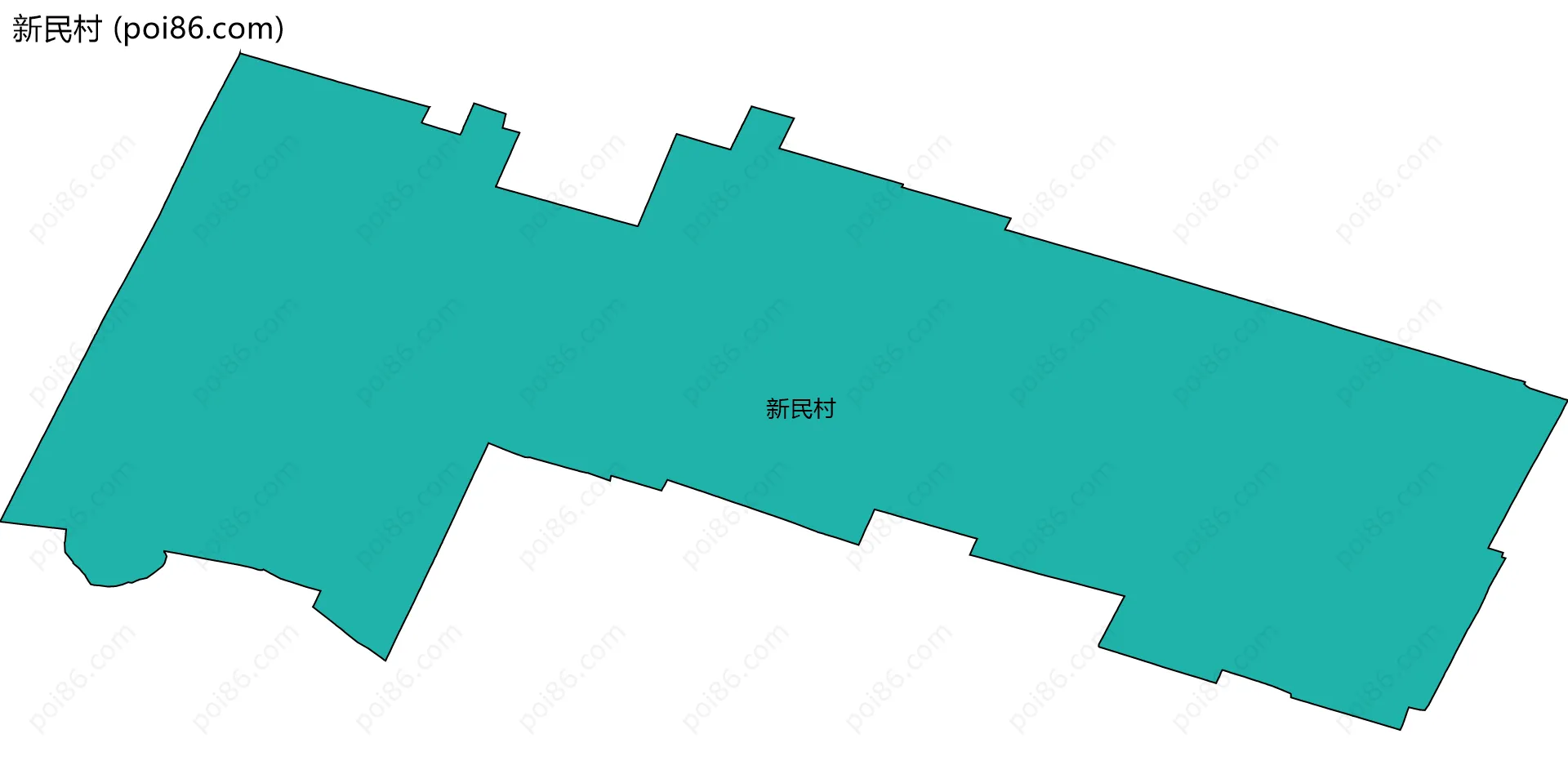 新民村边界地图