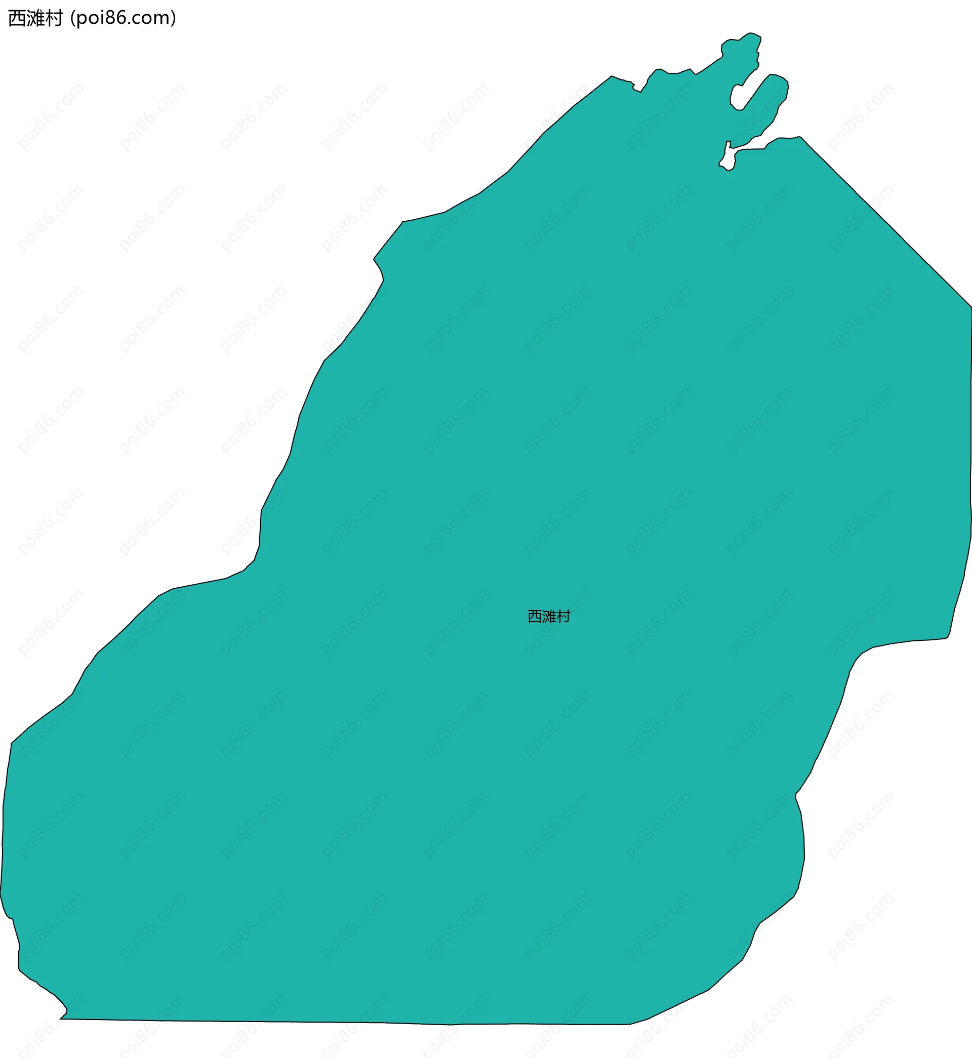 西滩村边界地图