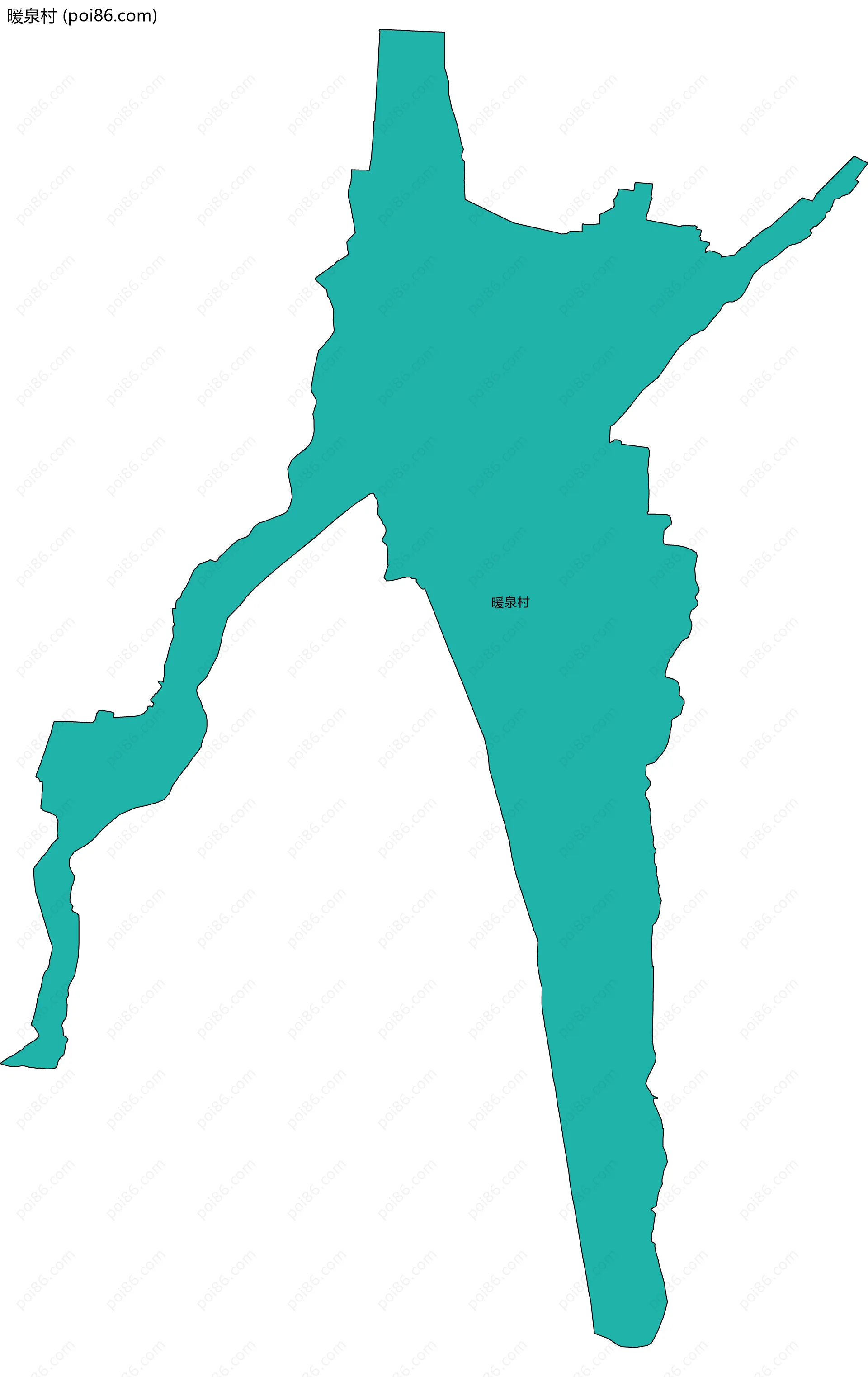 暖泉村边界地图