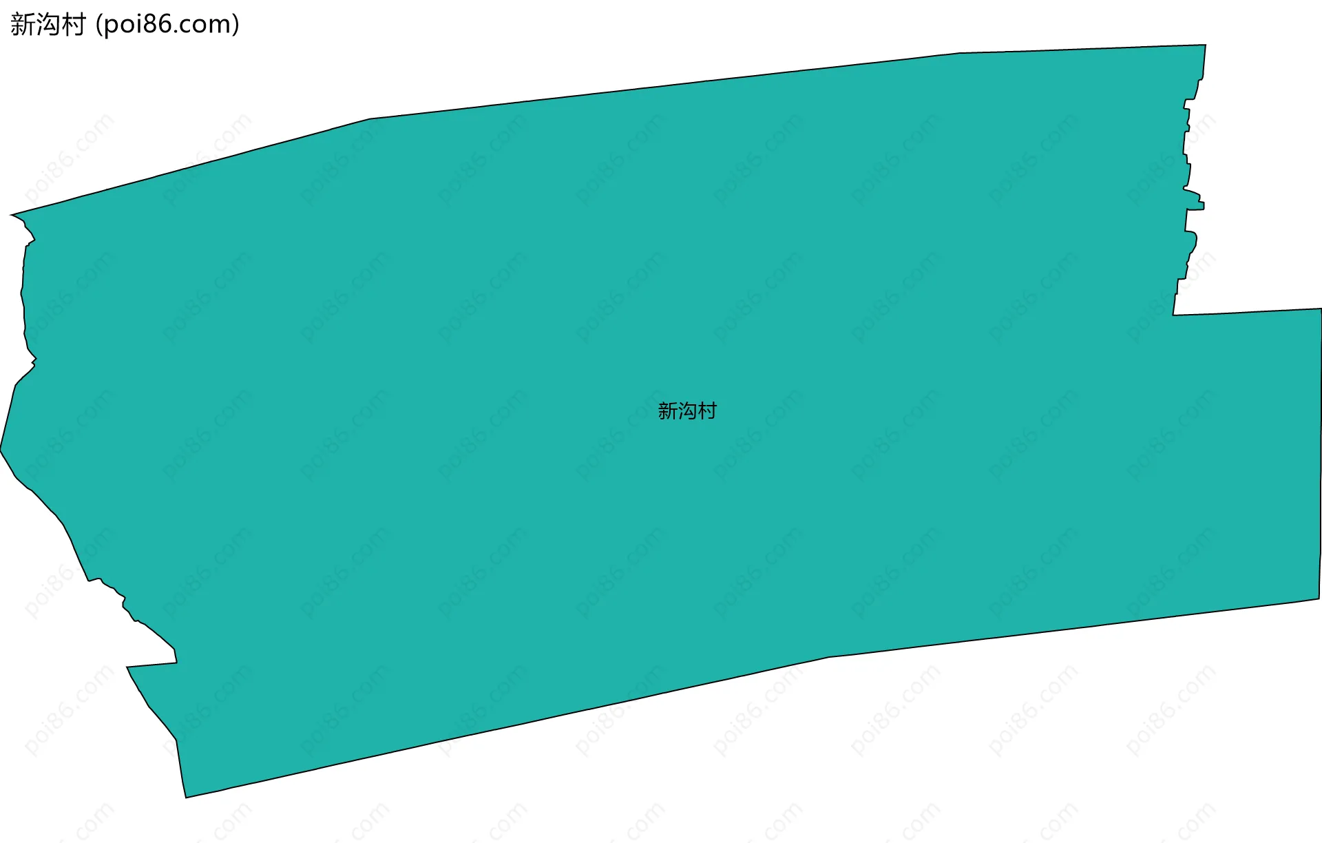 新沟村边界地图